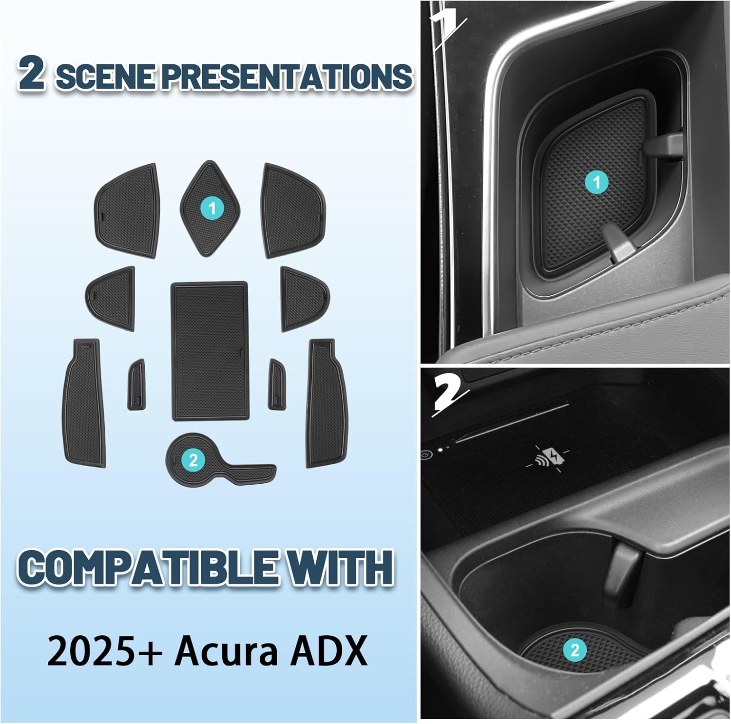 2025 Acura ADX Door Slot Mats 11PCS Set