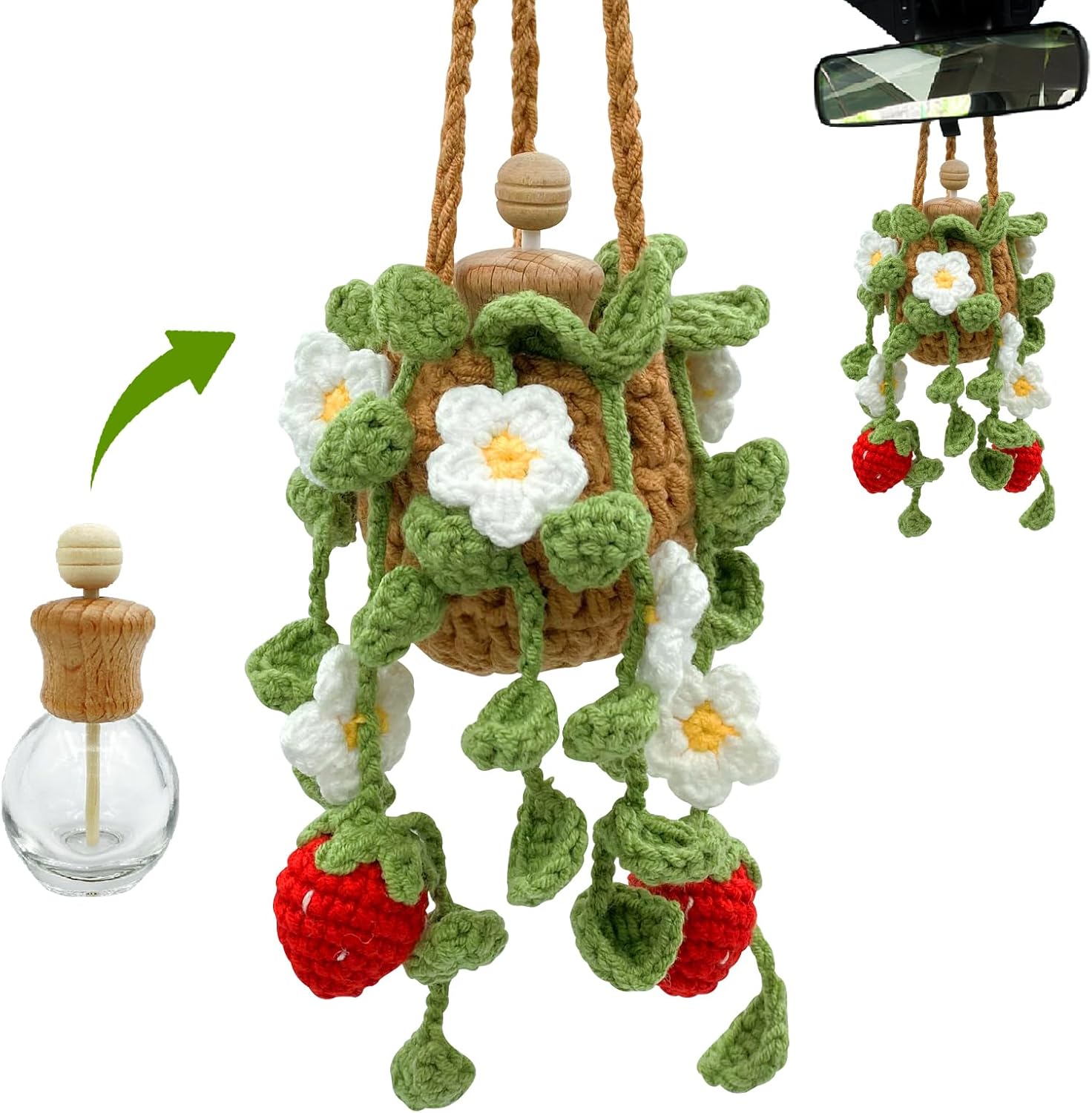 SGIBYN Crochet Car Air Freshener Diffuser