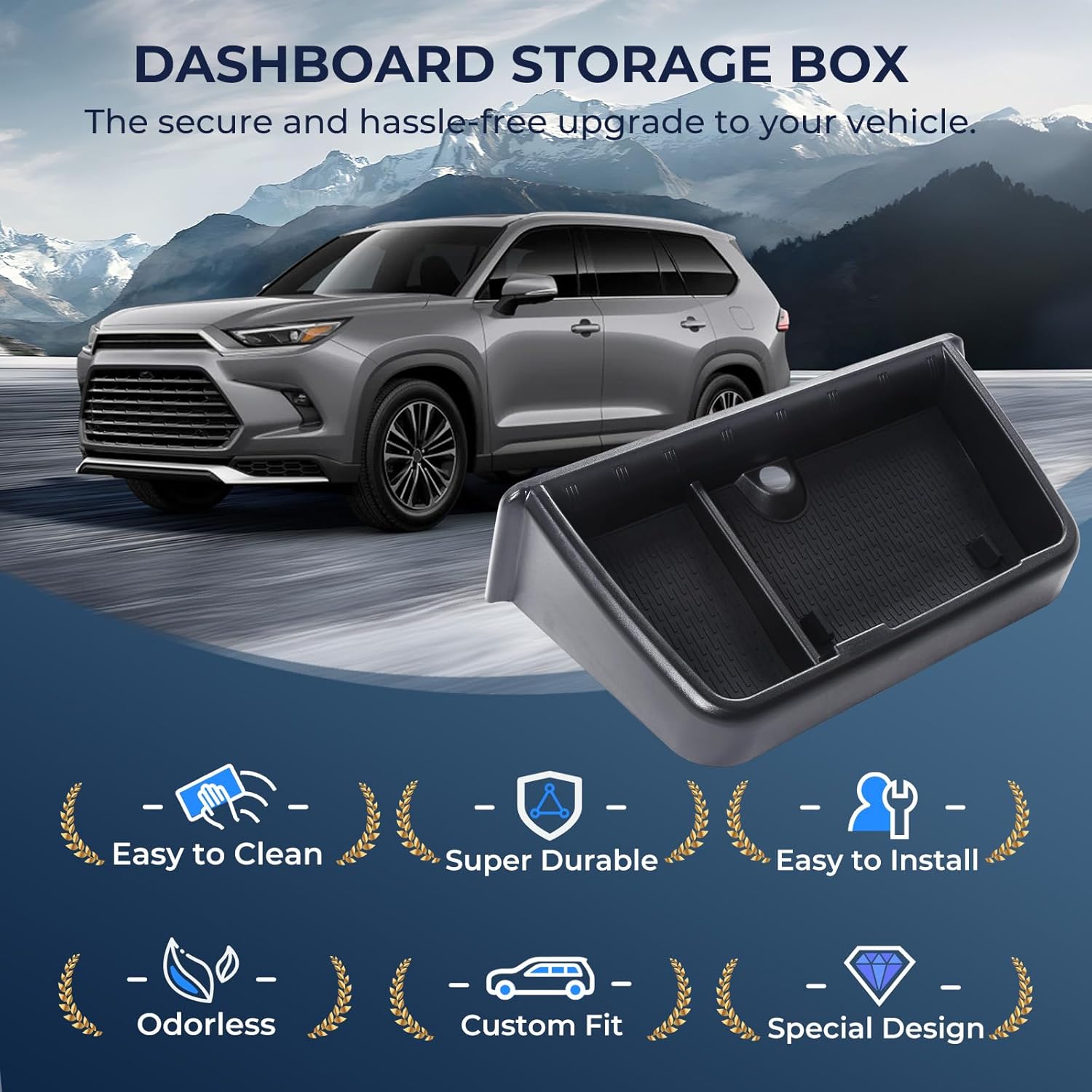Dashboard Behind Screen Storage Box for Toyota Grand Highlander 2024 2025