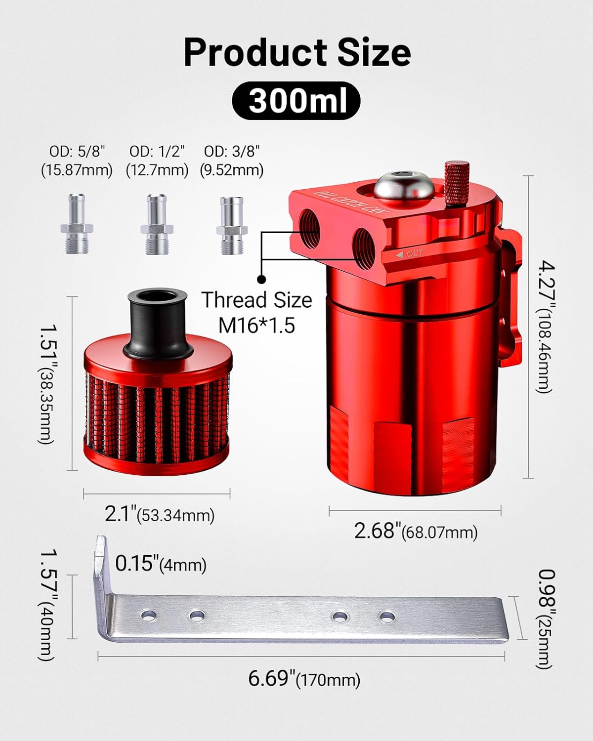 EVIL ENERGY Oil Catch Can 300ml Universal Aluminum
