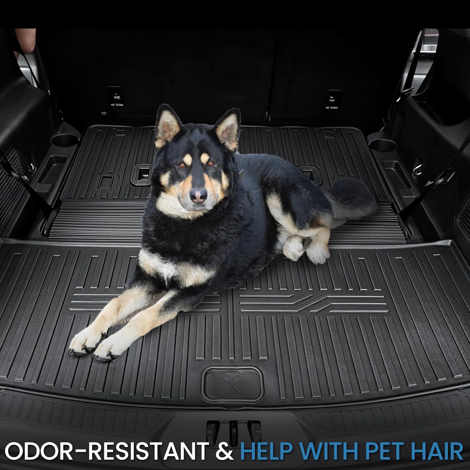 JOULARISE Ford Explorer Cargo Mat with Backrest 2020-2025