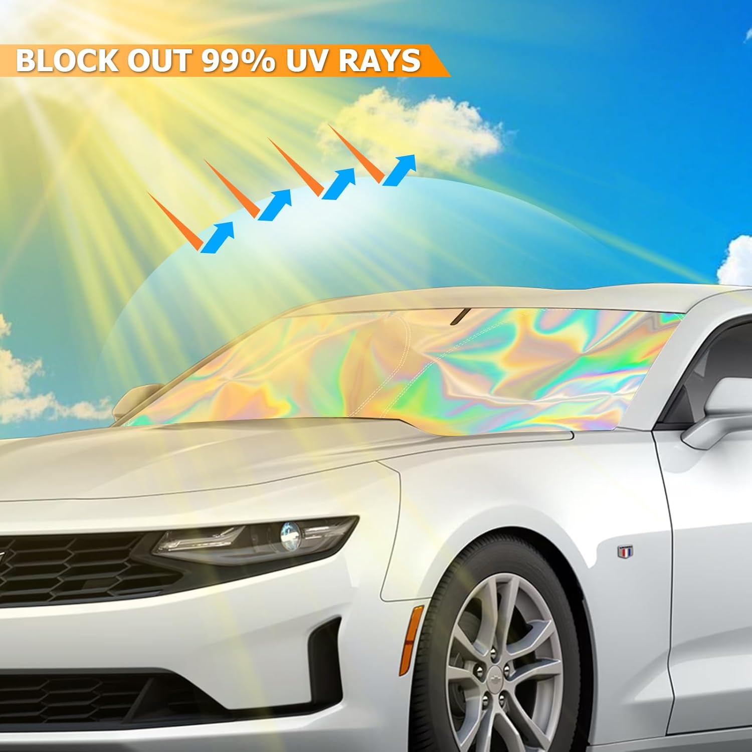 Bestview Windshield Sun Shade for Chevy Camaro 2016-2023