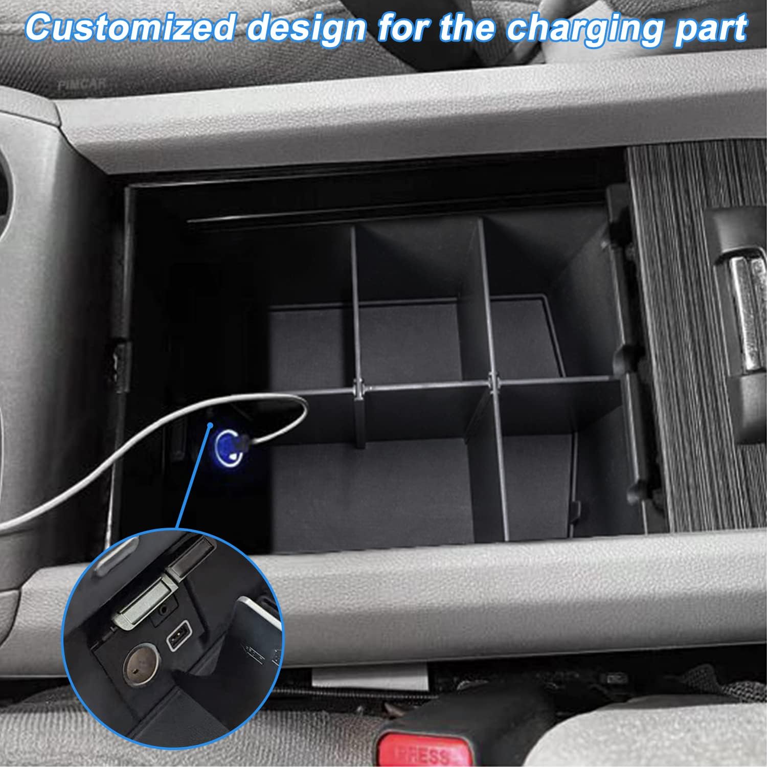 PIMCAR Center Console Organizer for Honda Pilot Ridgeline Passport