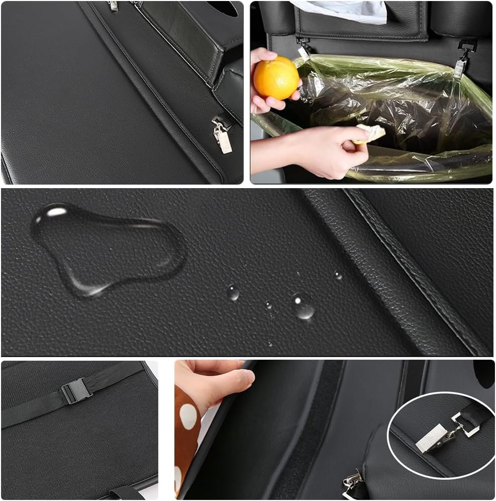 OtpOutopa 1PCS Car Backseat Organizer Seat Back Protectors Kick Mats Black