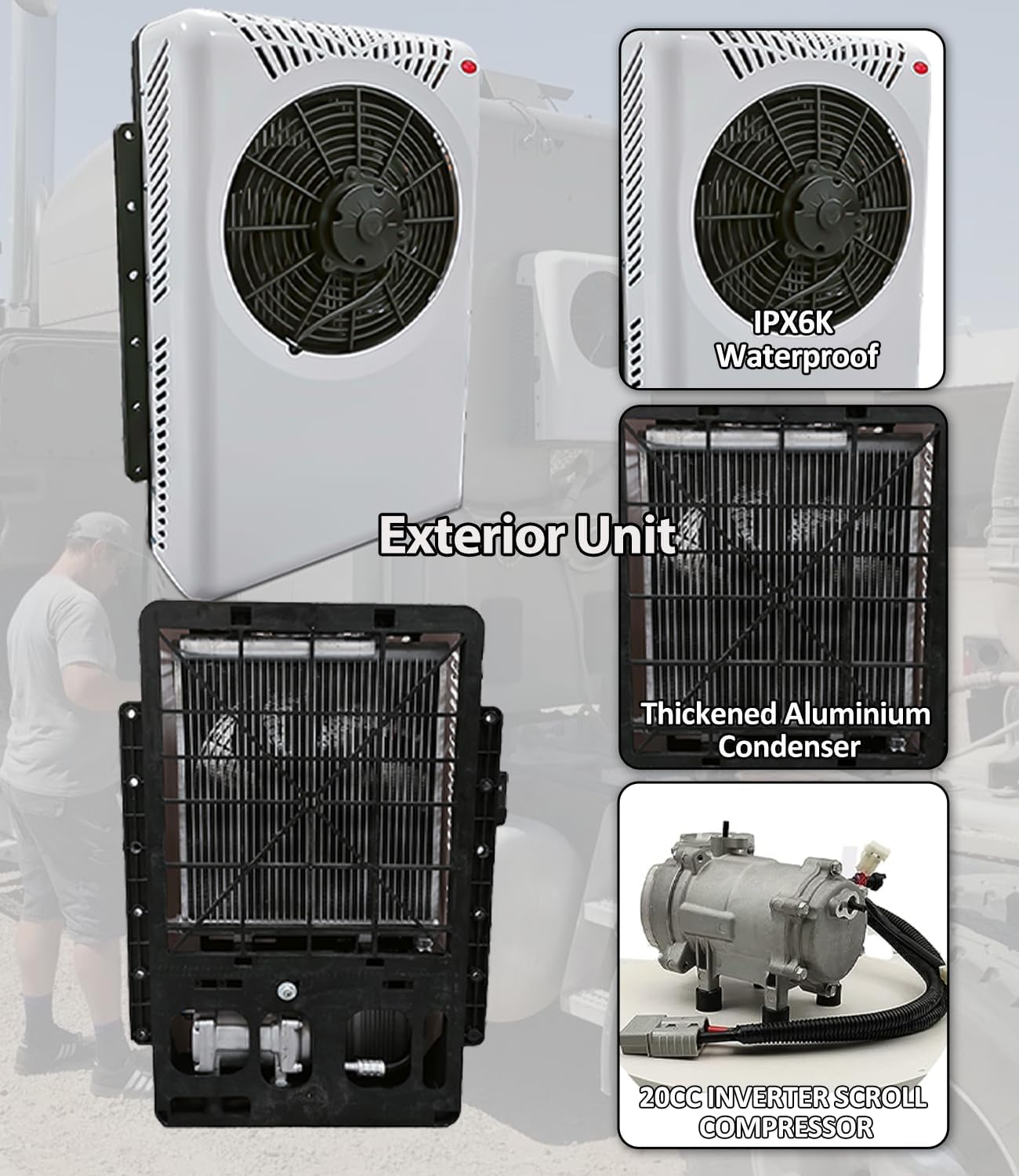 Mieligo 12V Mini Split Air Conditioner 8600BTU