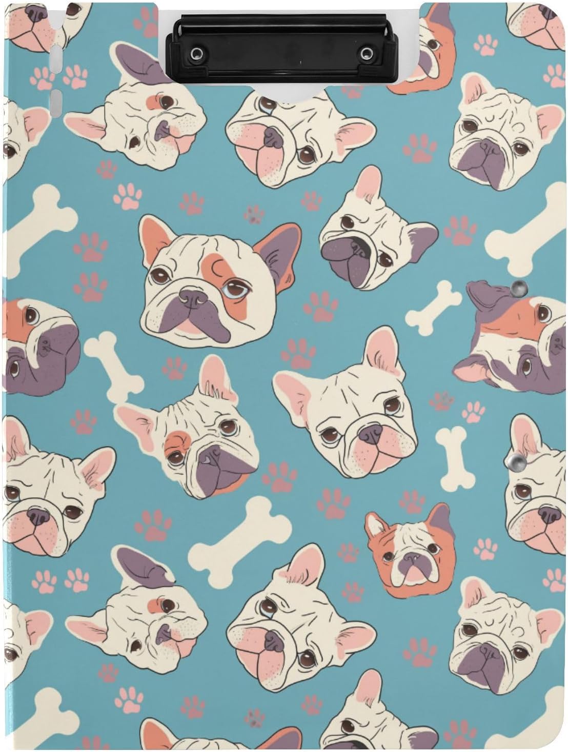 French Bulldog A4 Foldable Clipboard Folder with 360 Degree Design