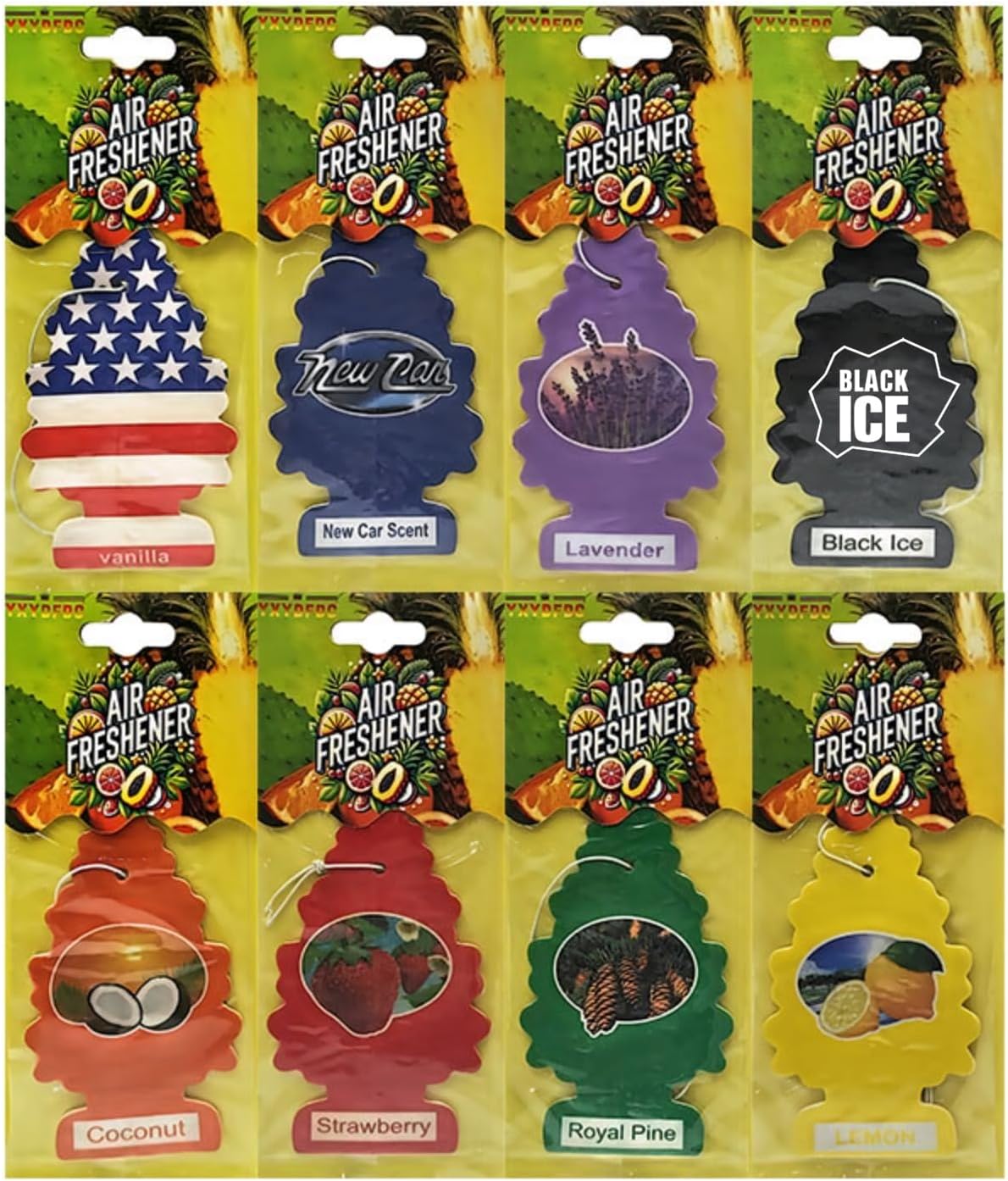 Natural Scented Tea Paper Car Air Freshener 8PCS