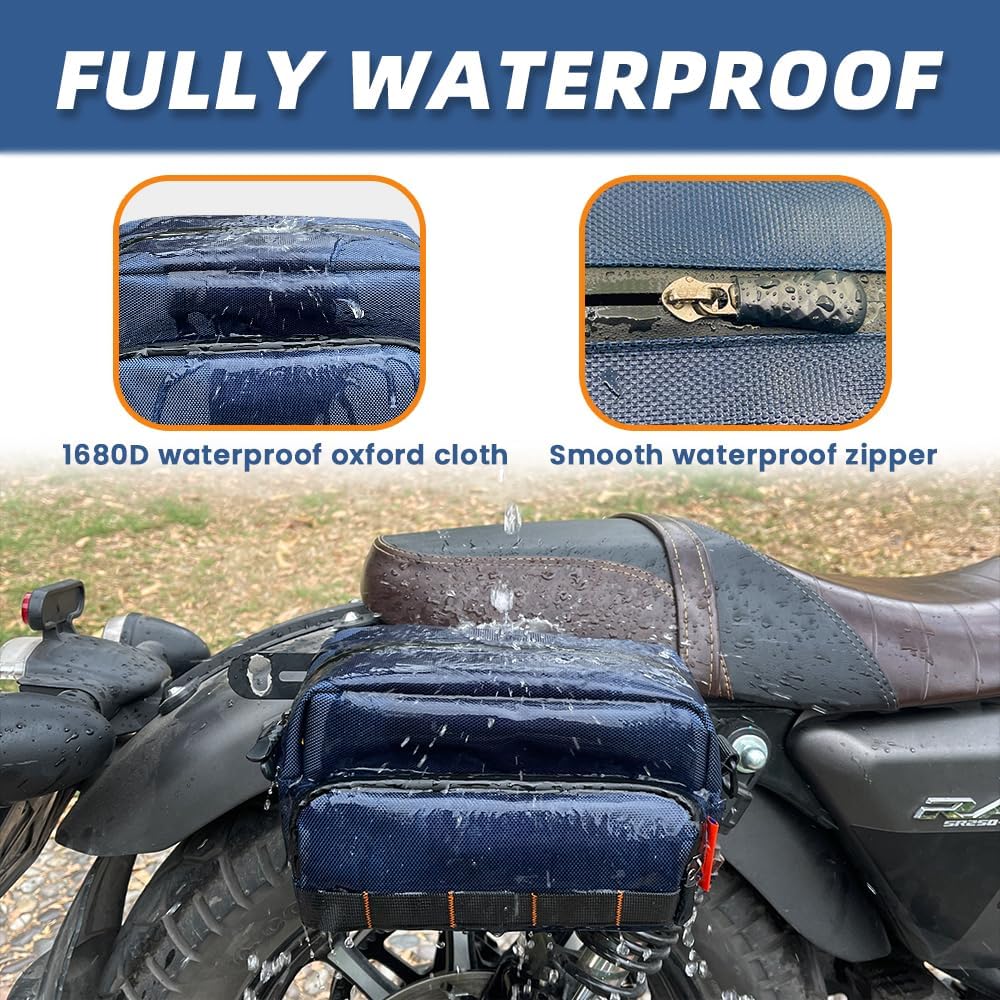 reygeak Motorcycle Handlebar Bag with Shoulder Strap