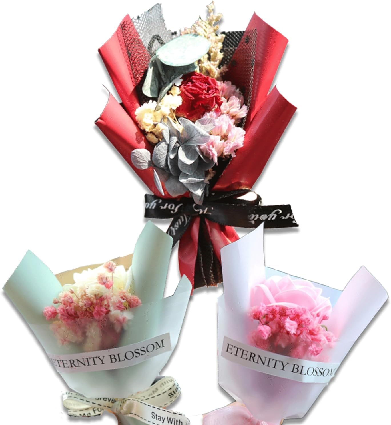 3PCS Mini Dried Flower Bouquet Car Air Freshener