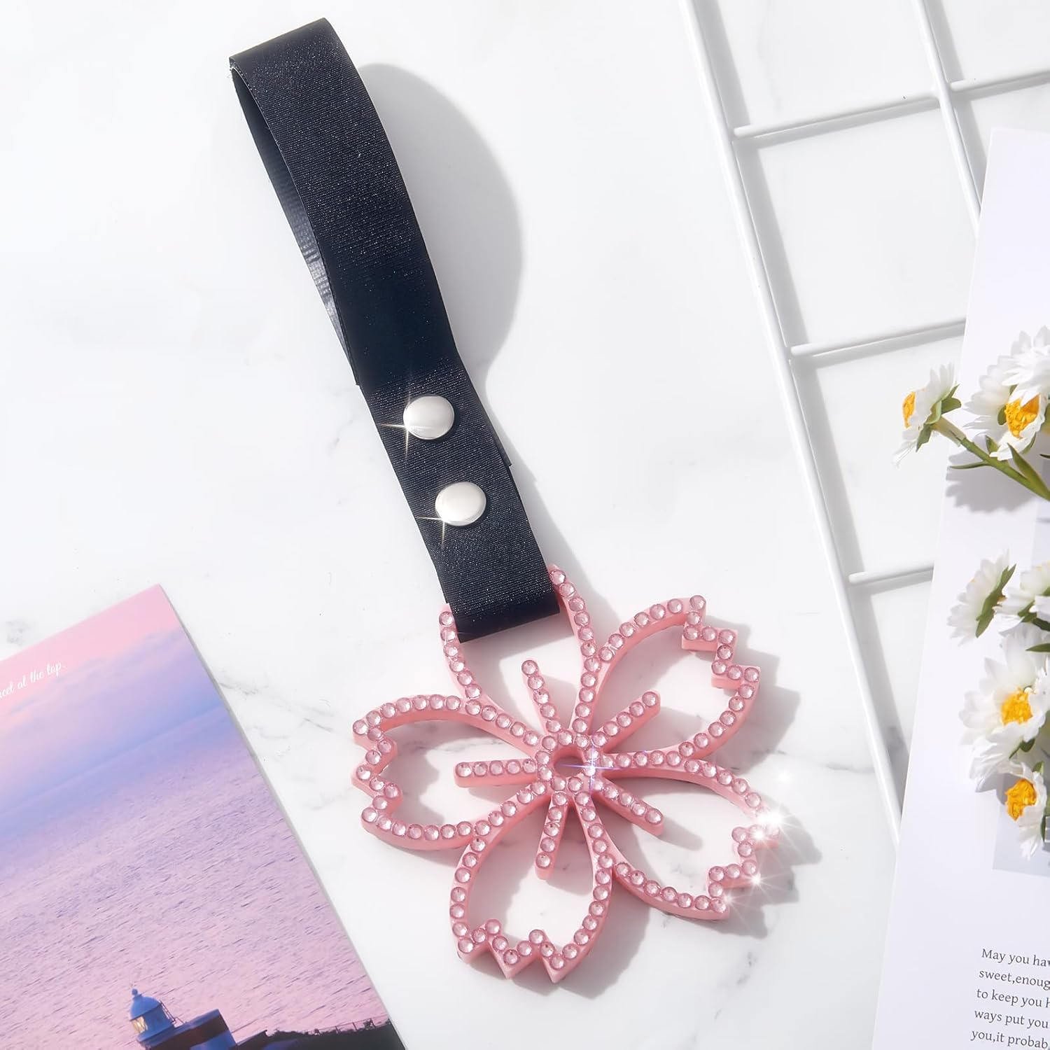 Fabbay Cherry Blossoms Car Handle Strap Drift Charm