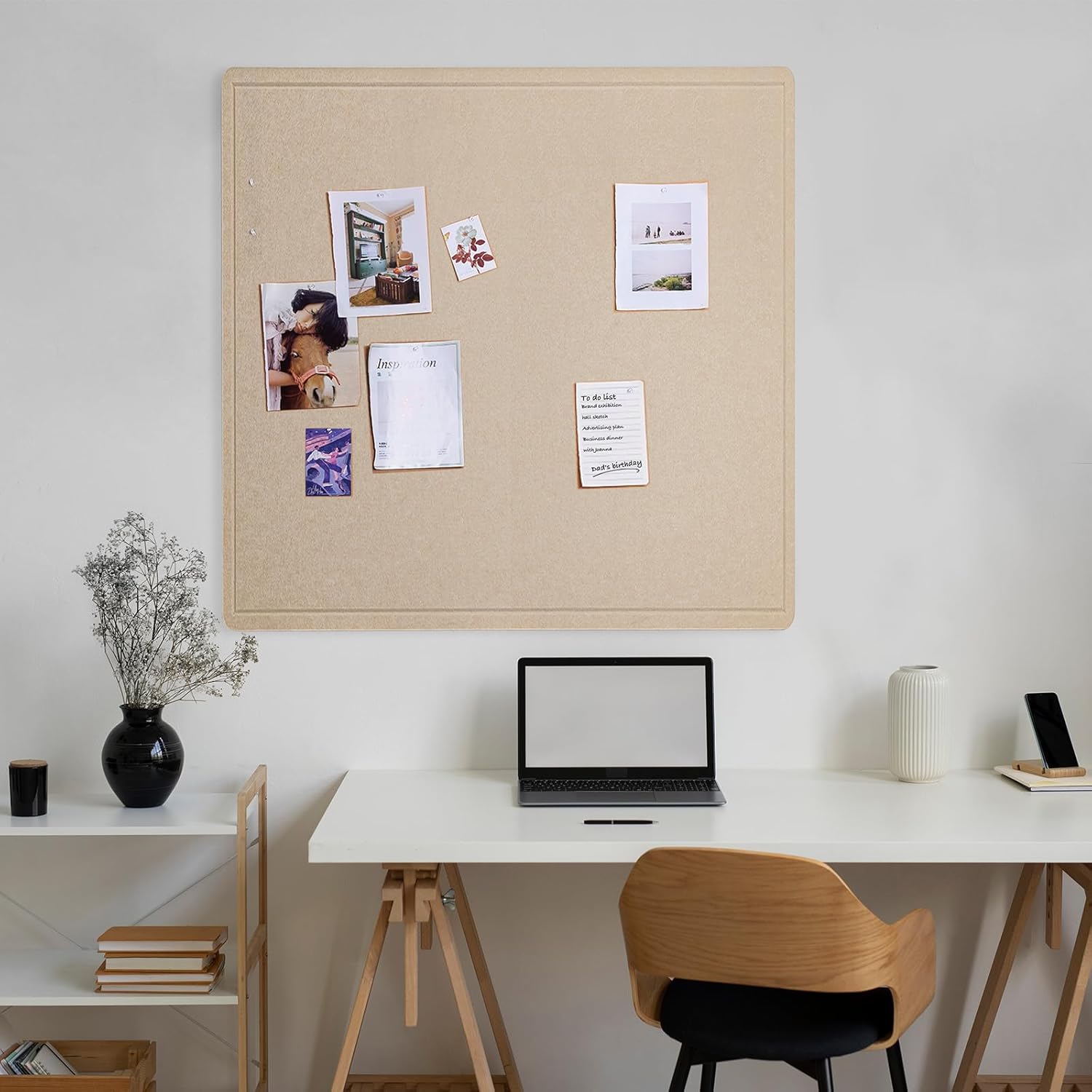 Lightomorrow Large Felt Bulletin Board 48x48 Inches