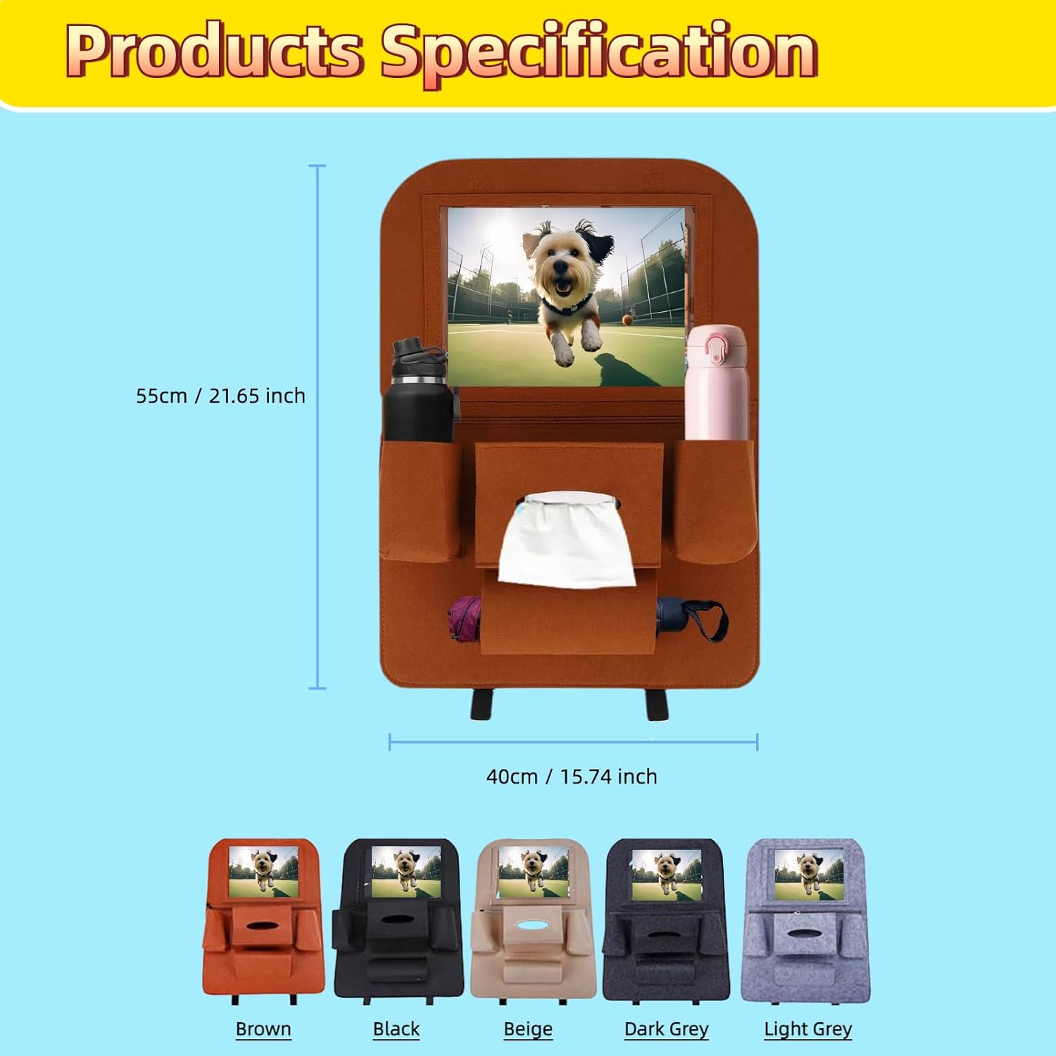 Car Back Seat Organizer for Kids and Adults 2 Pack