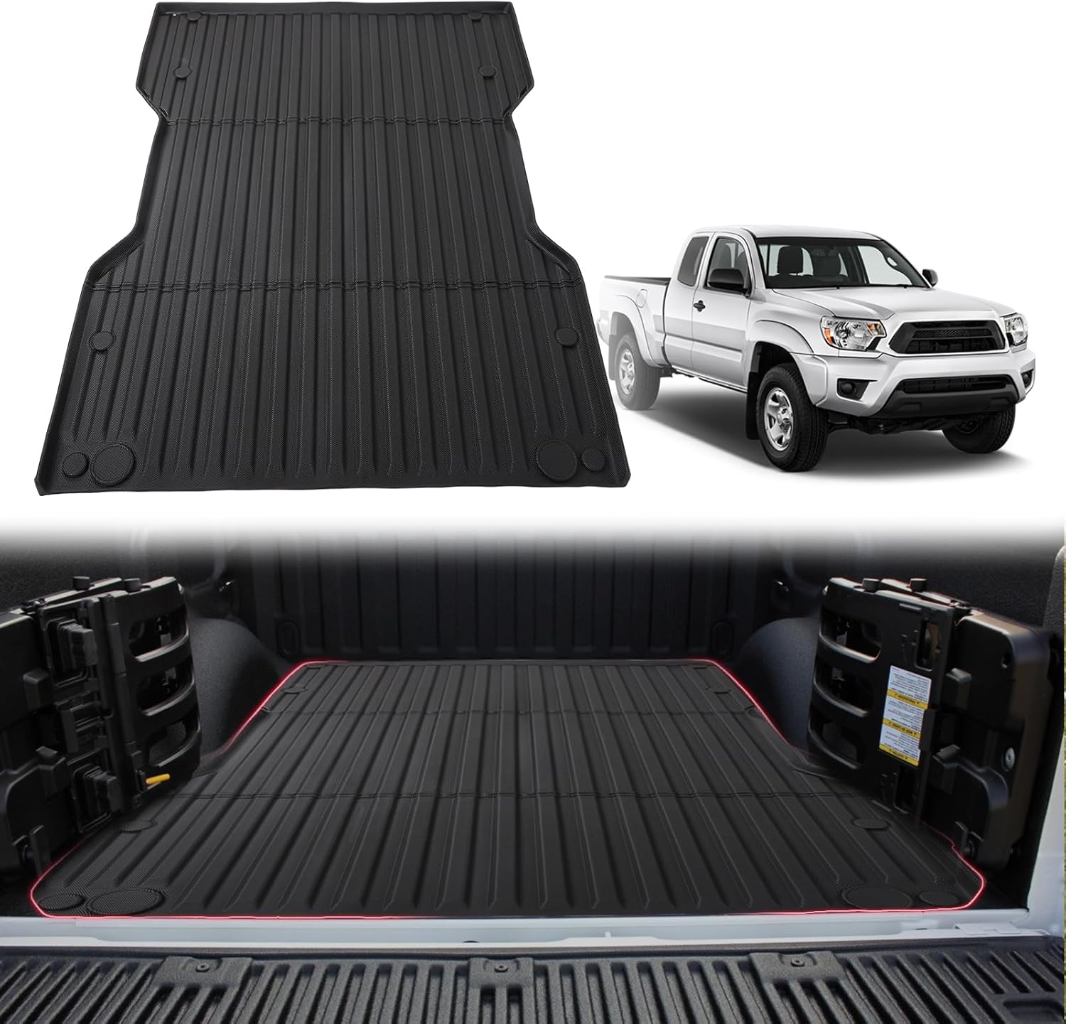 SCITOO Truck Bed Mat for 2024 Toyota Tacoma 6FT