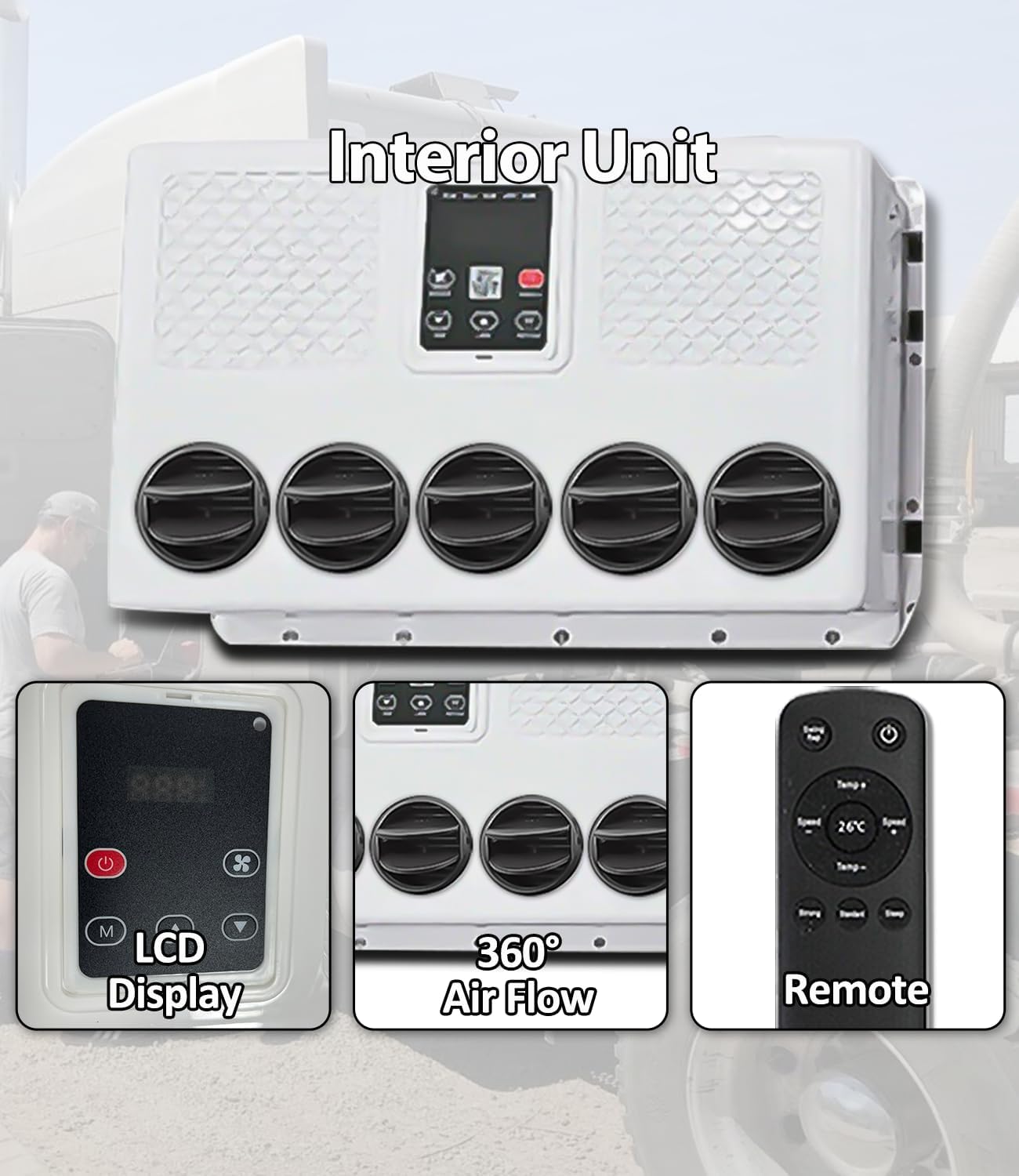 Mieligo 12V Mini Split Air Conditioner 8600BTU