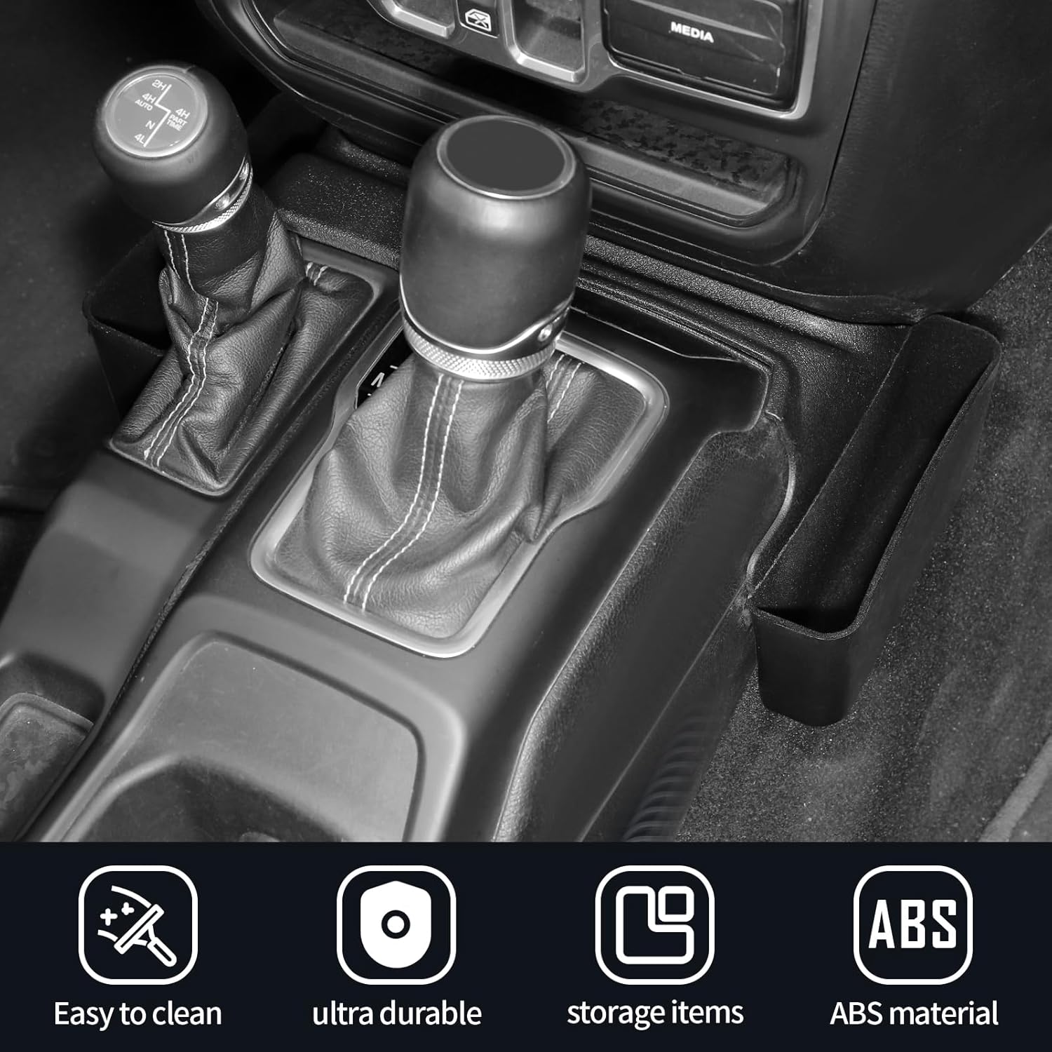 JWWY Gear Shift Storage Box for Jeep Wrangler JL JLU 4xe