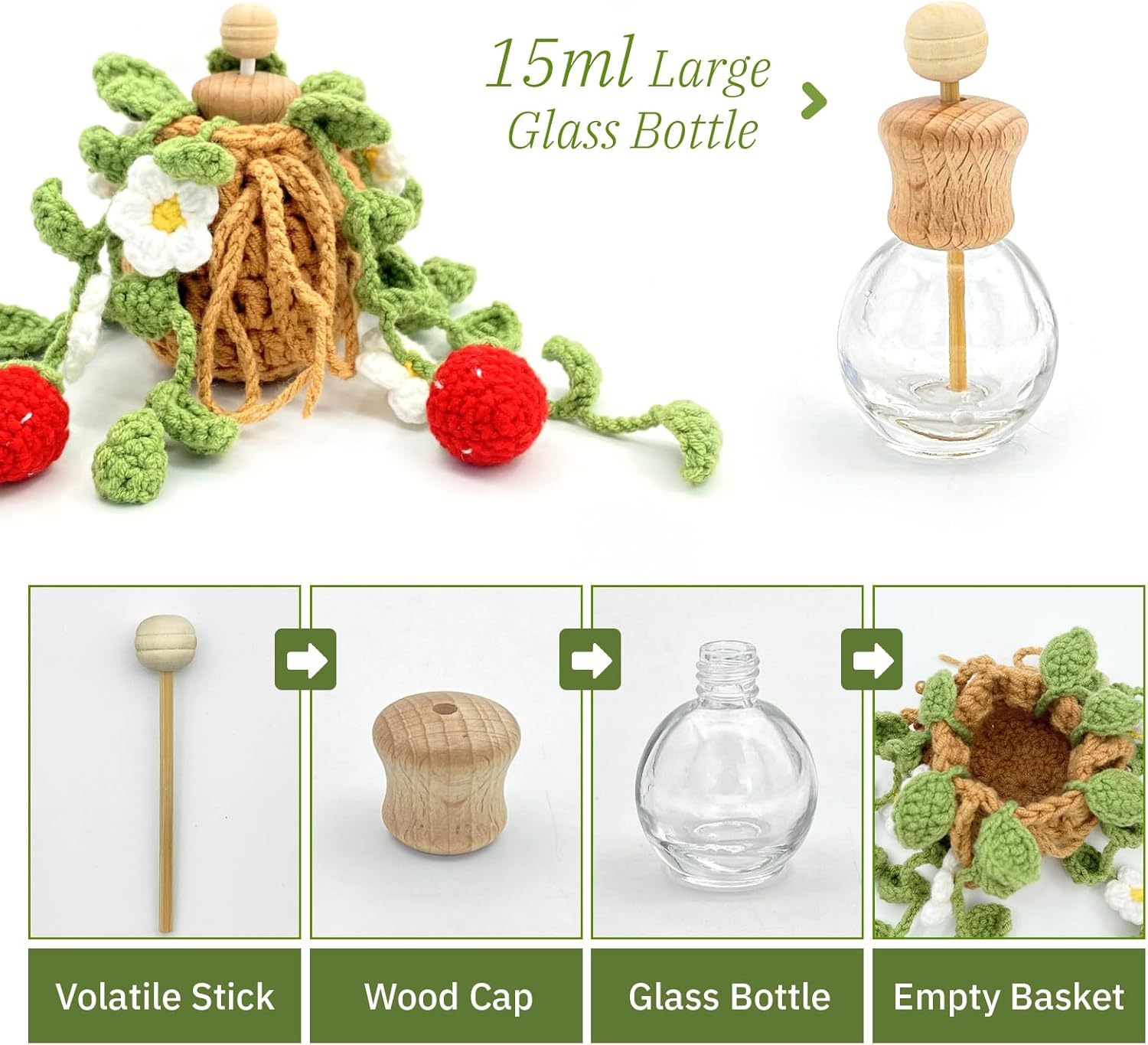 SGIBYN Crochet Car Air Freshener Diffuser