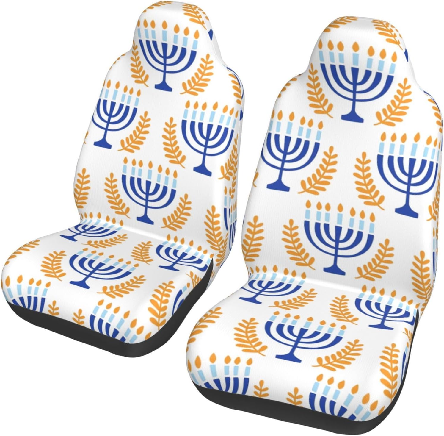 Hanukkah Menorah Car Seat Covers Set of 2 Universal Fit