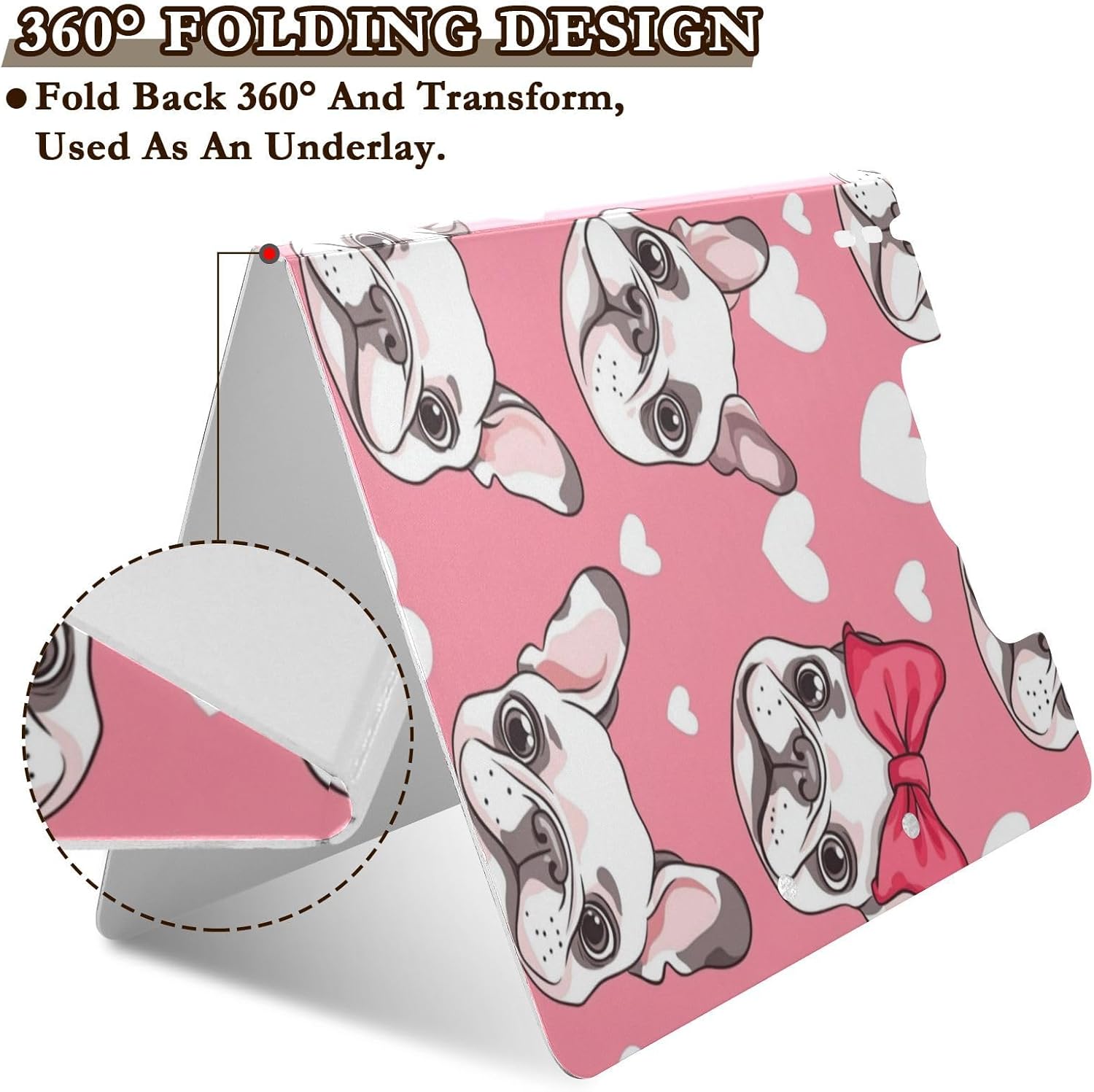 Kcldeci Clipboard Folder with French Bulldog Design