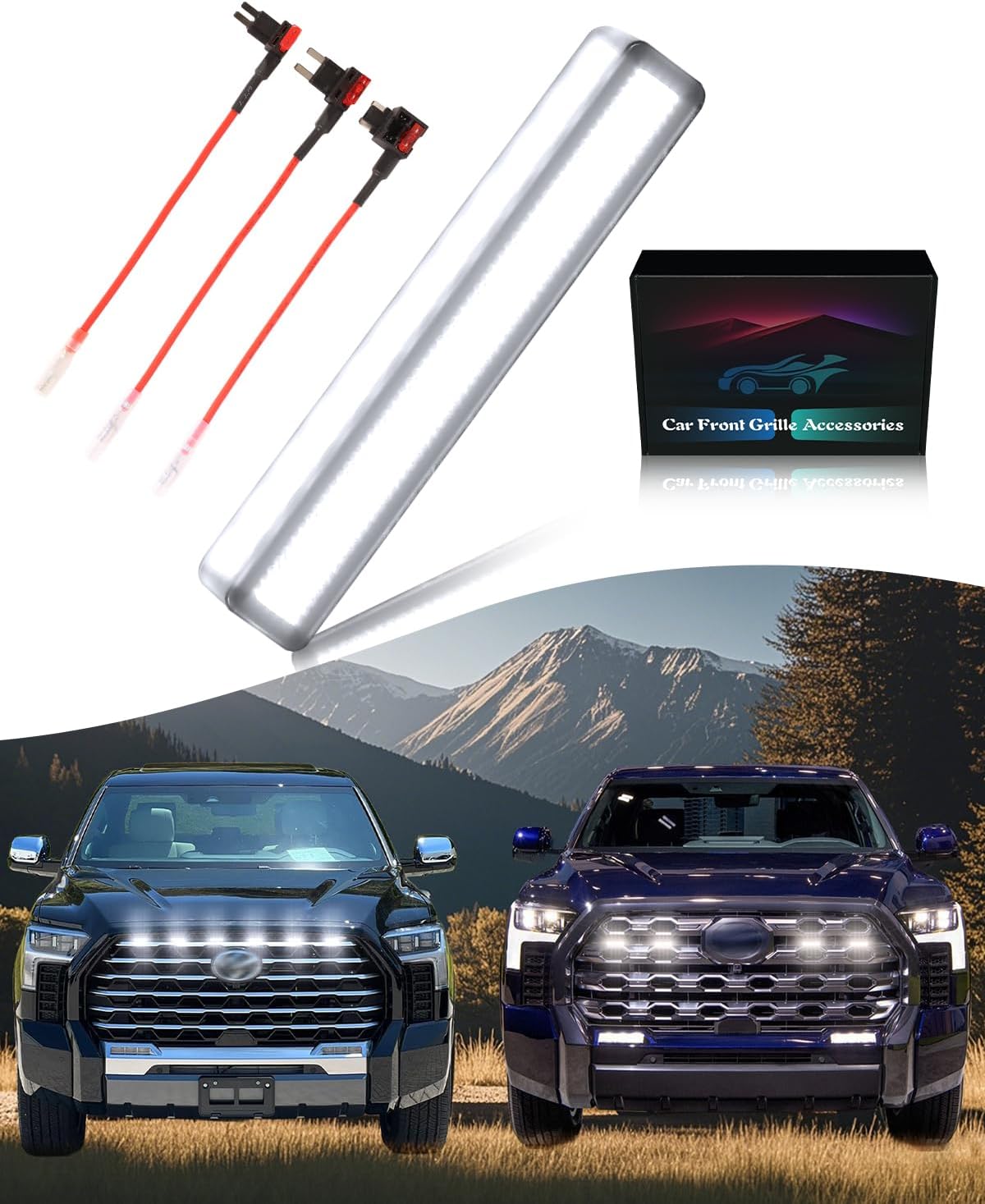 LED Front Grill Lights for 2019-2025 Toyota Tundra Raptor