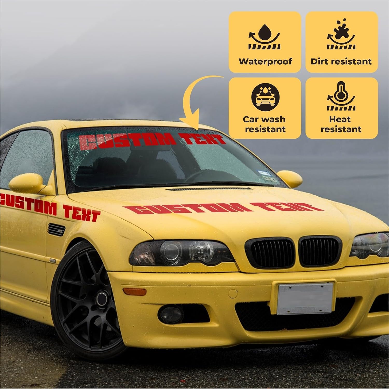 Custom Vinyl Lettering Sticker for Cars Trucks Boats Doors Windows Walls