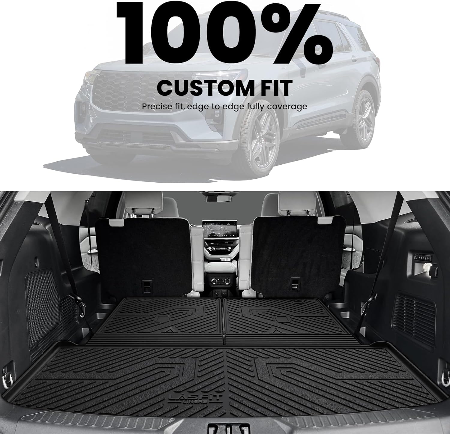 LASFIT Trunk Backrest Mat Ford Explorer 2020-2025 Black