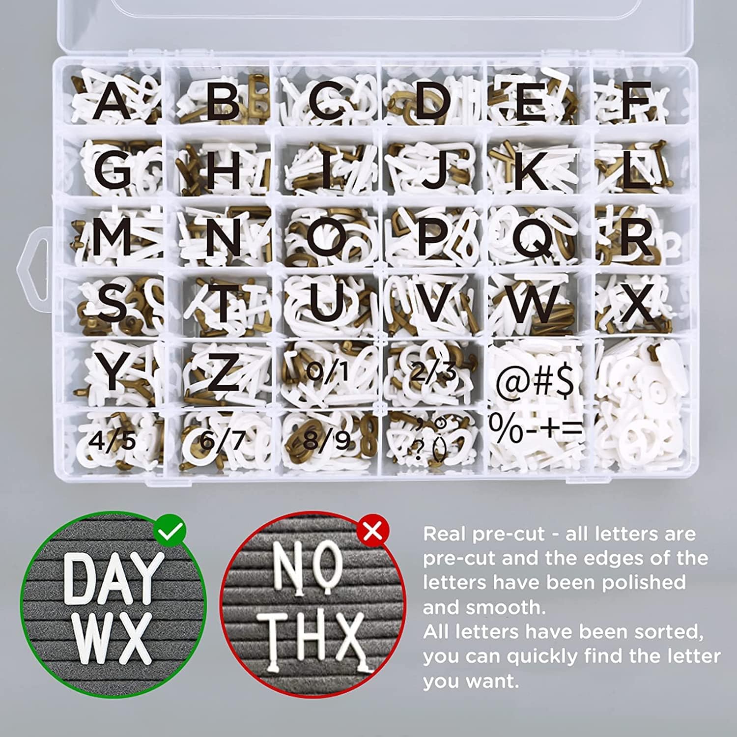 Changeable Felt Letter Board with Letters - 725 pcs First Day of School Board
