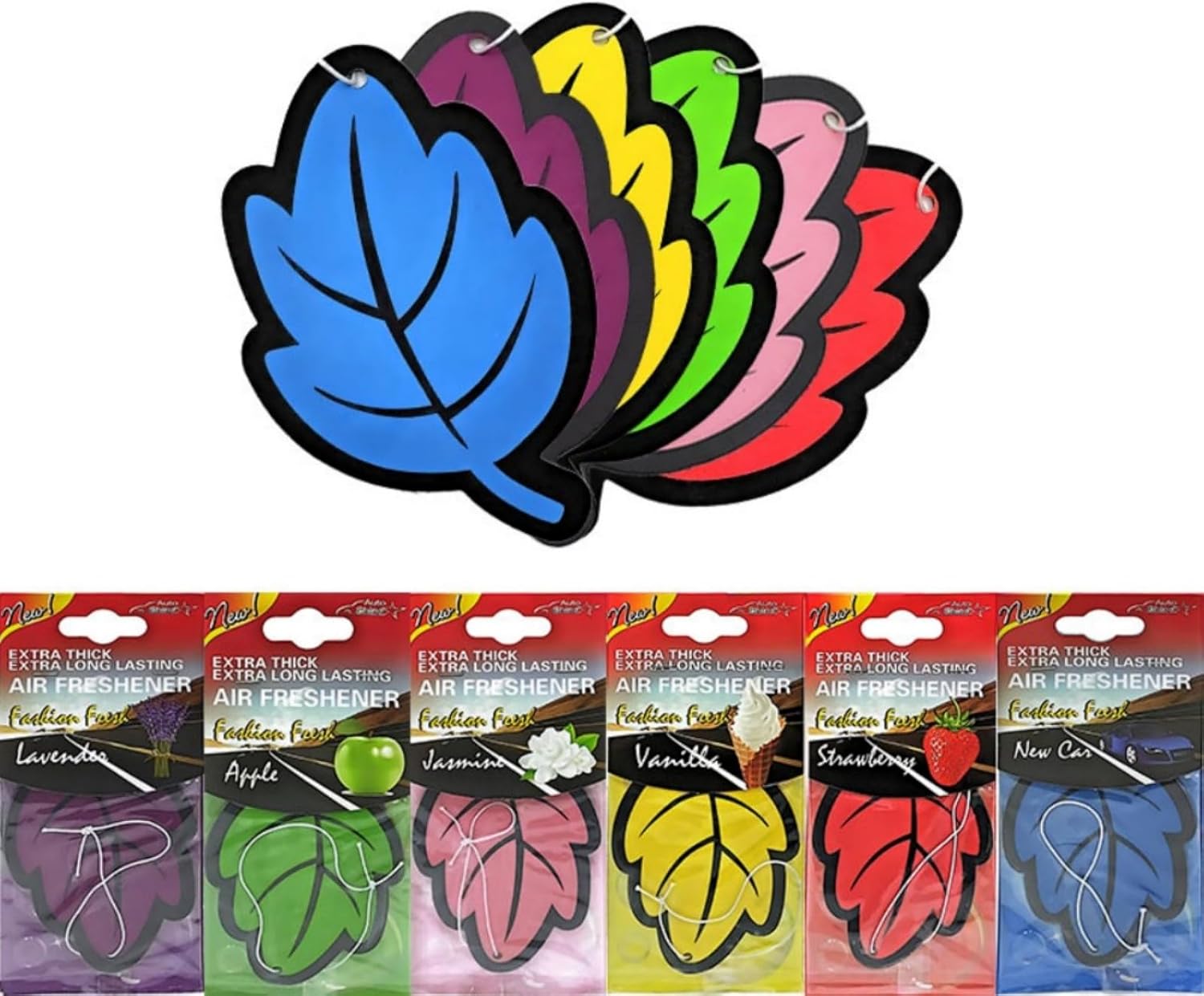 Leaf Shape Car Air Freshener Decor 6 Pcs