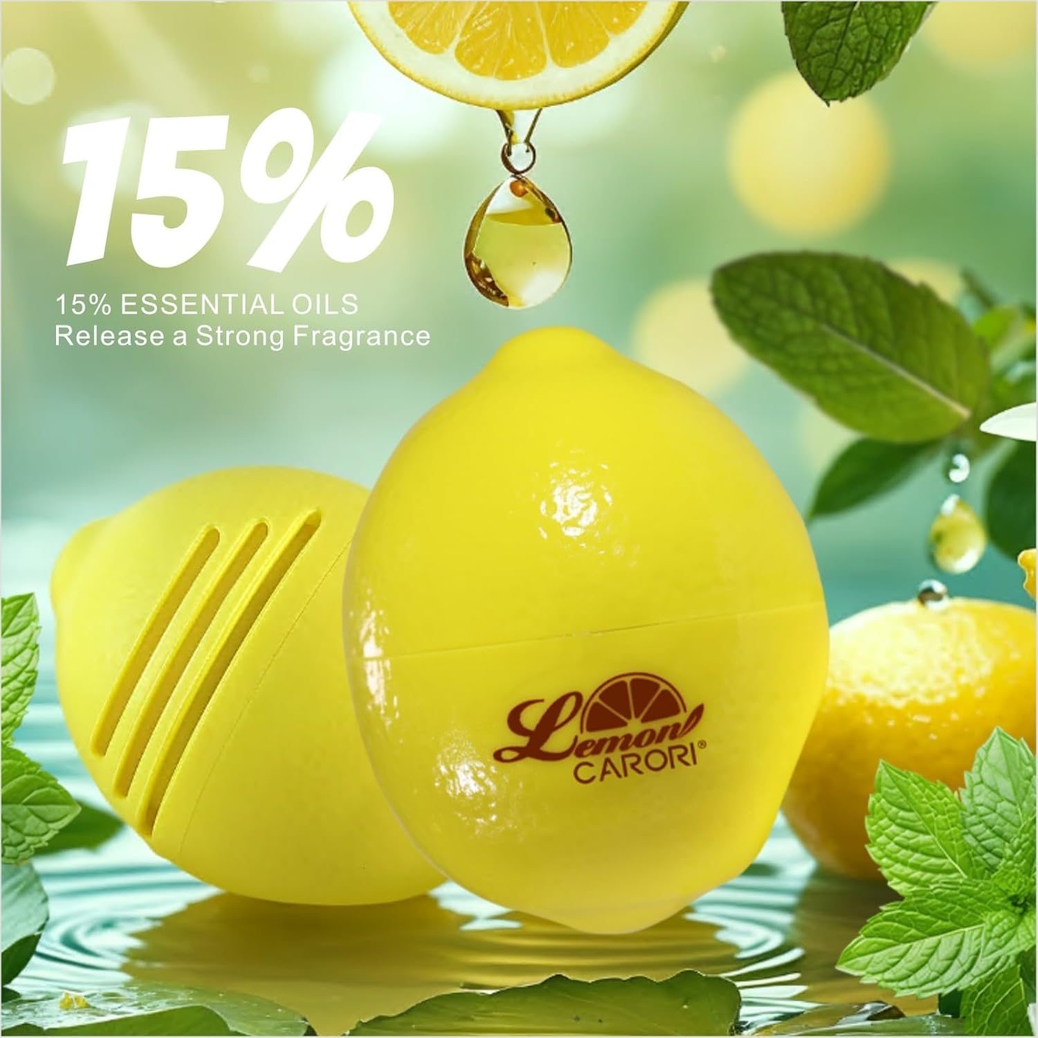 CARORI Natural Essential Oil Air Freshener Lemon 2pcs