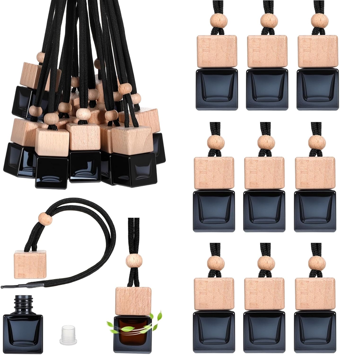 30Pcs Hanging Car Air Freshener Diffuser Bottles