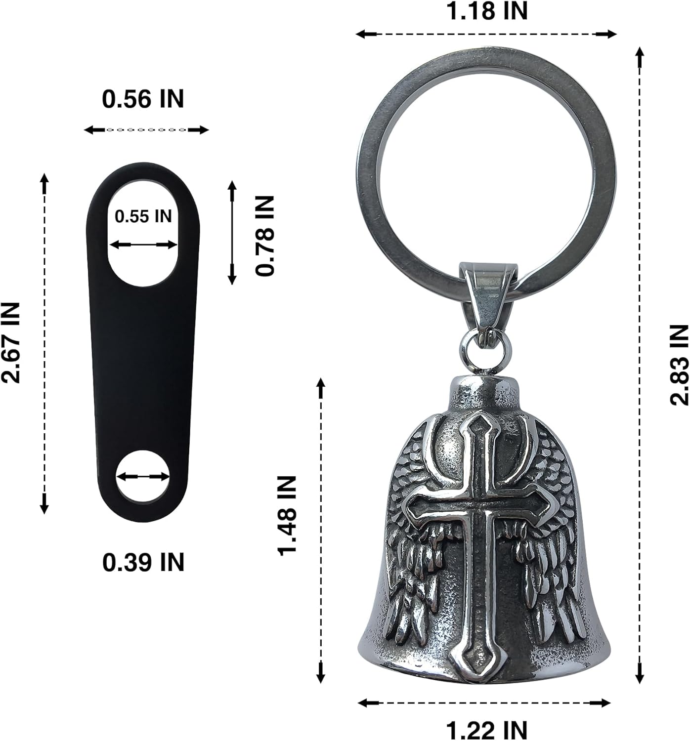 Guardian Bell Motorcycle Keychain for Men