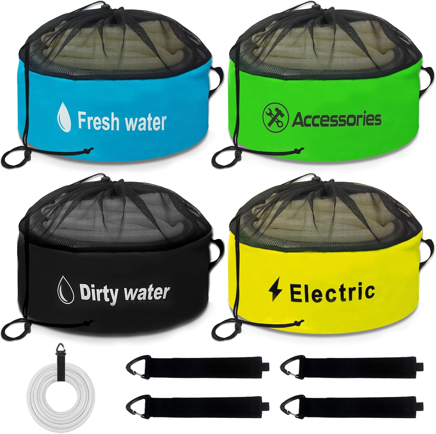 RV Hose Storage Bag Set 4-Pack with Straps