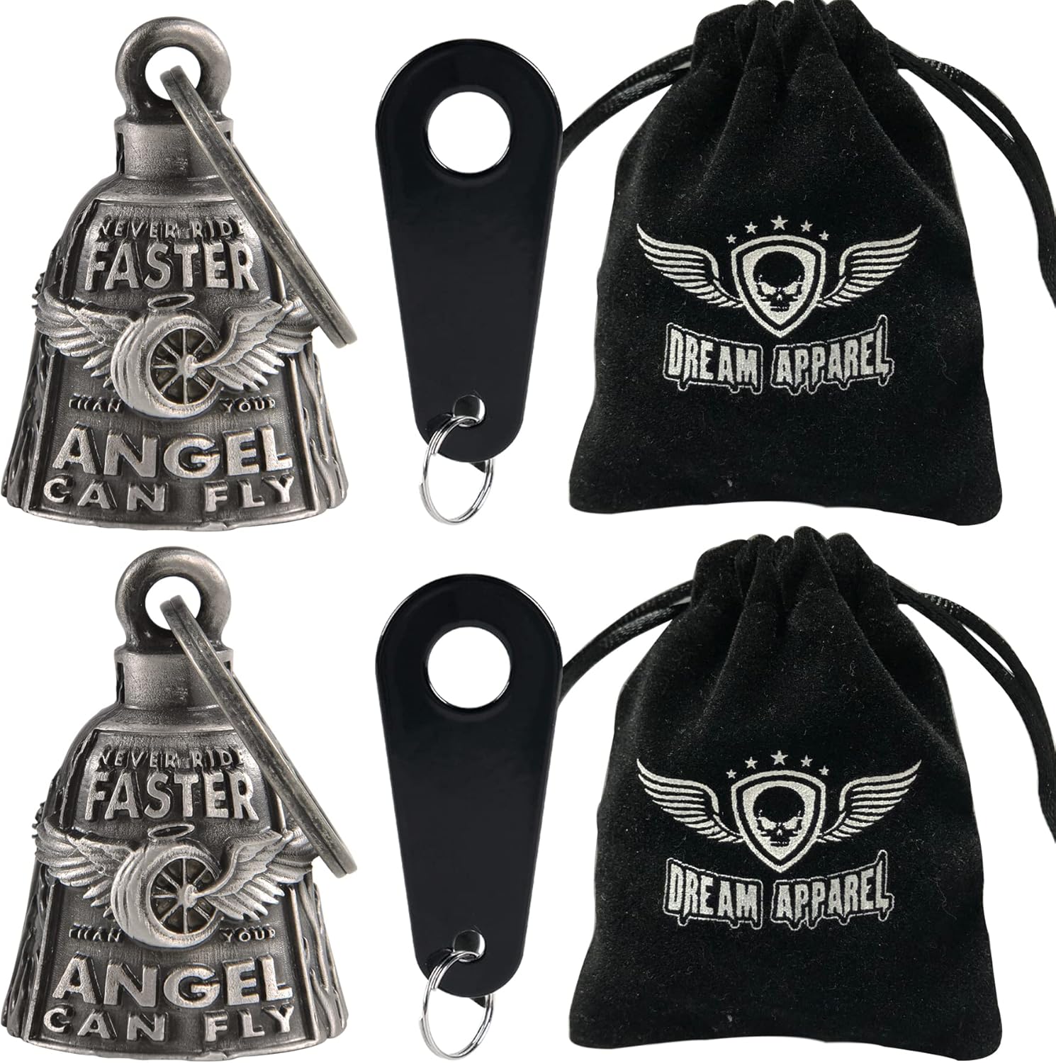 Dream Apparel 2 Pack Motorcycle Bells with Hangers