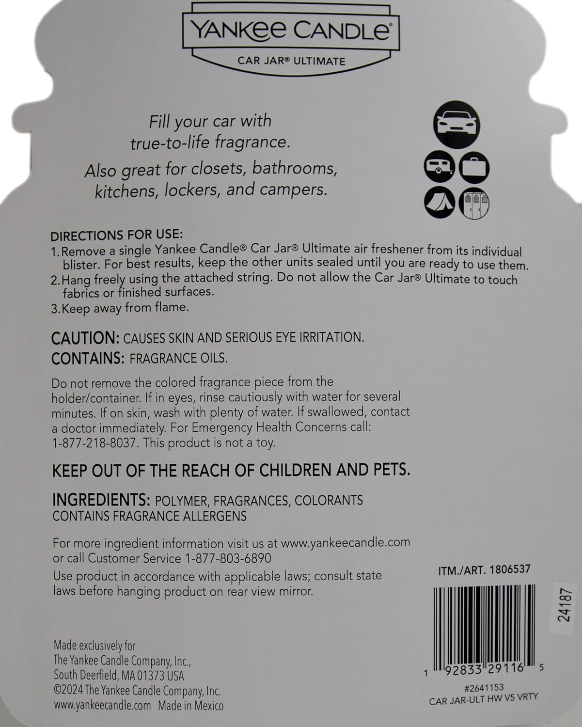Yankee Candle Car Jar 5-Pack Air Fresheners