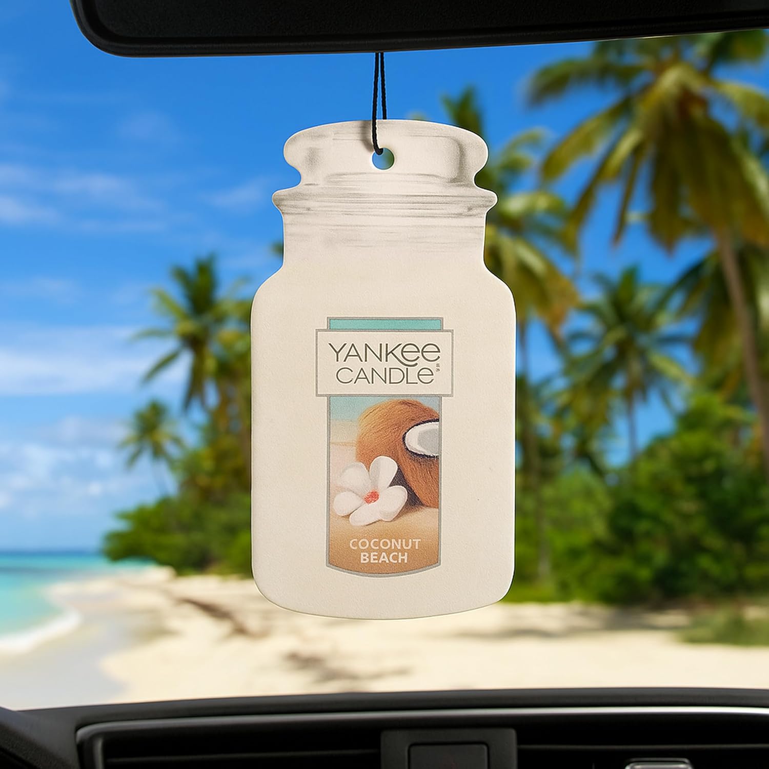 Yankee Candle Car Jar Paper Coconut Beach 1 CT Pack of 6