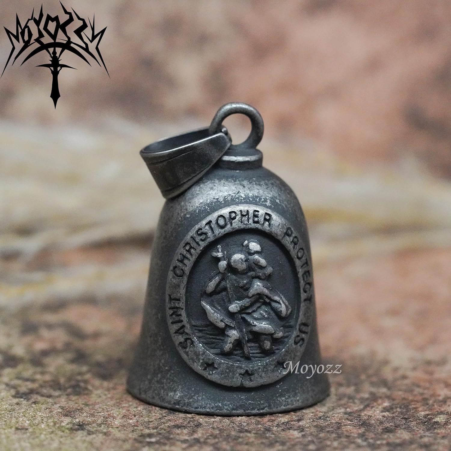 Saint ST Christopher Motorcycle Bell with Hanger for Bikers