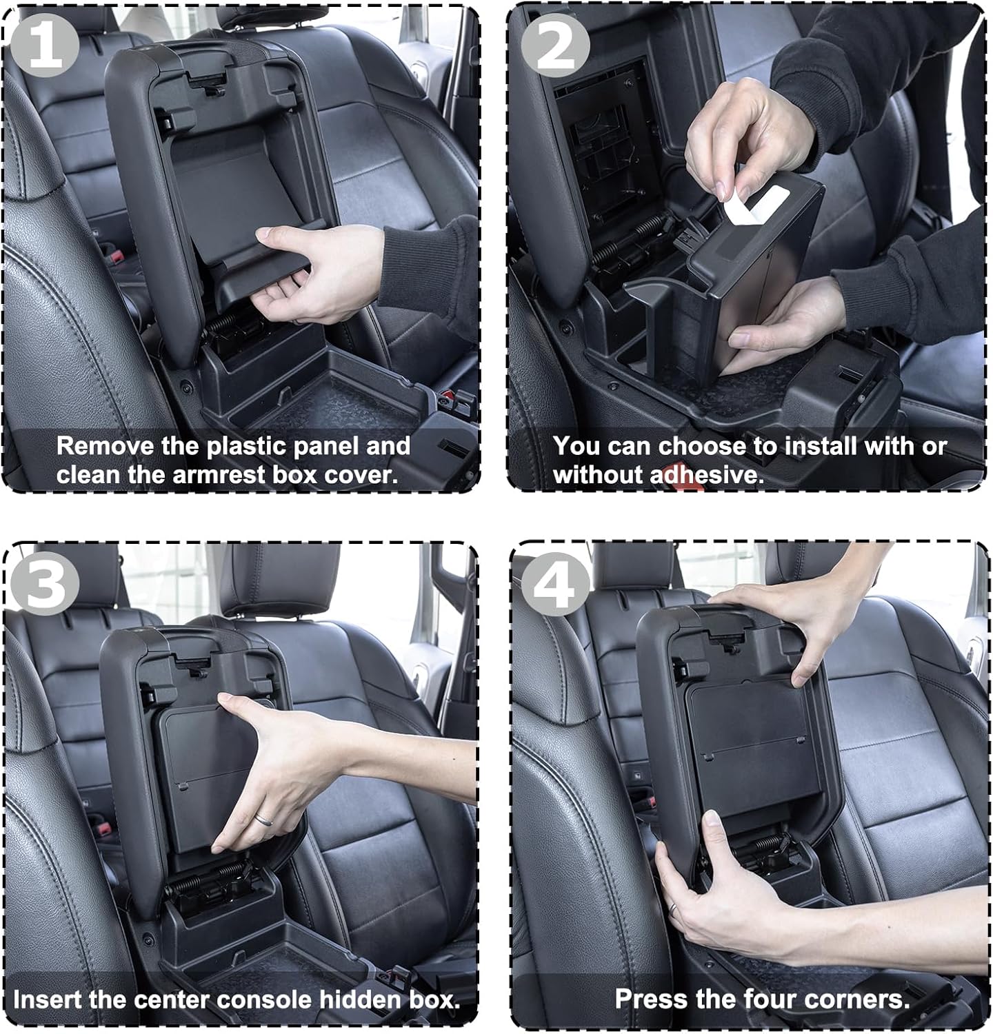 JKCOVER Center Console Hidden Storage Box