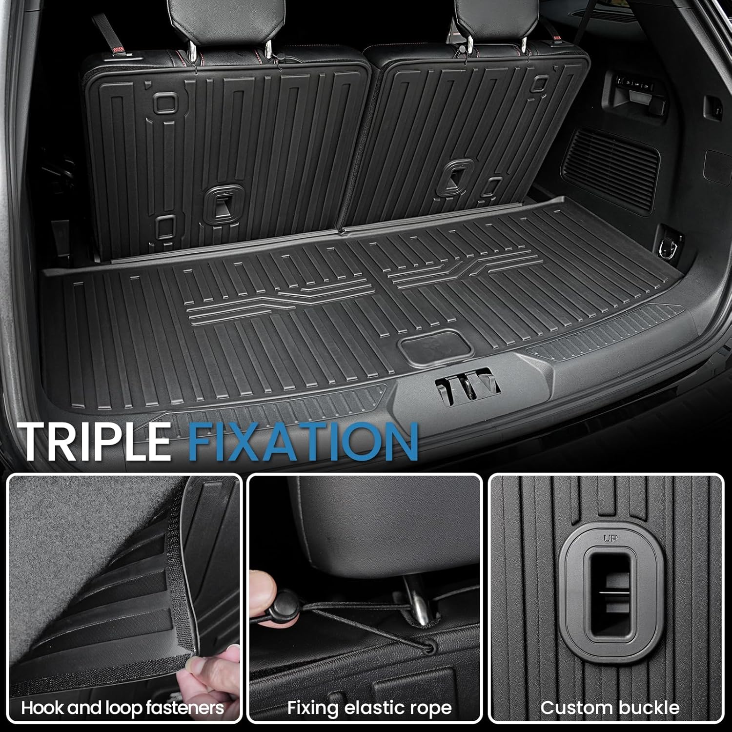 JOULARISE Ford Explorer Cargo Mat with Backrest 2020-2025