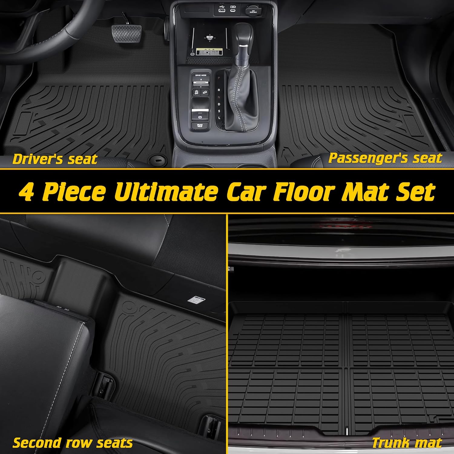 TIEZFUL Floor Mats Set for KIA K4 2025 Black