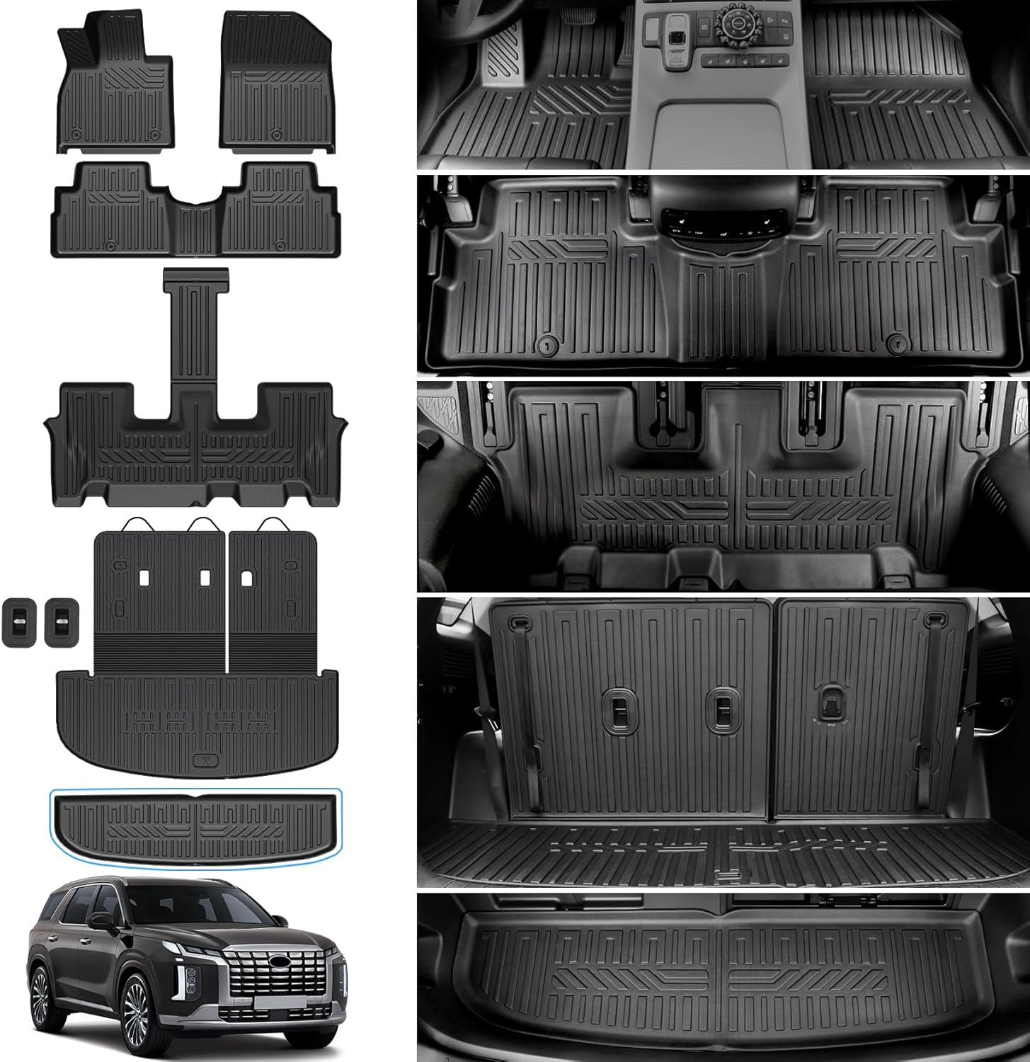 HOUCLEMIC Floor Mats for 2020-2025 Hyundai Palisade