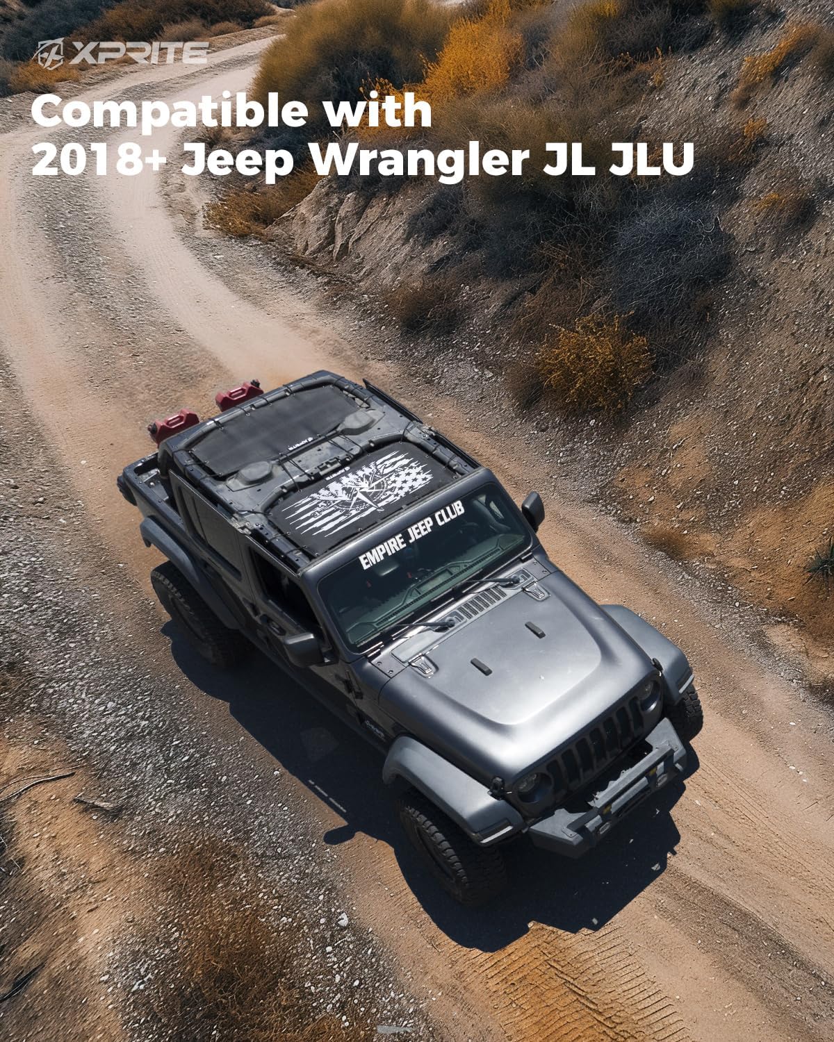 Xprite Adventure Sunshade for Jeep Wrangler JL 4 Door
