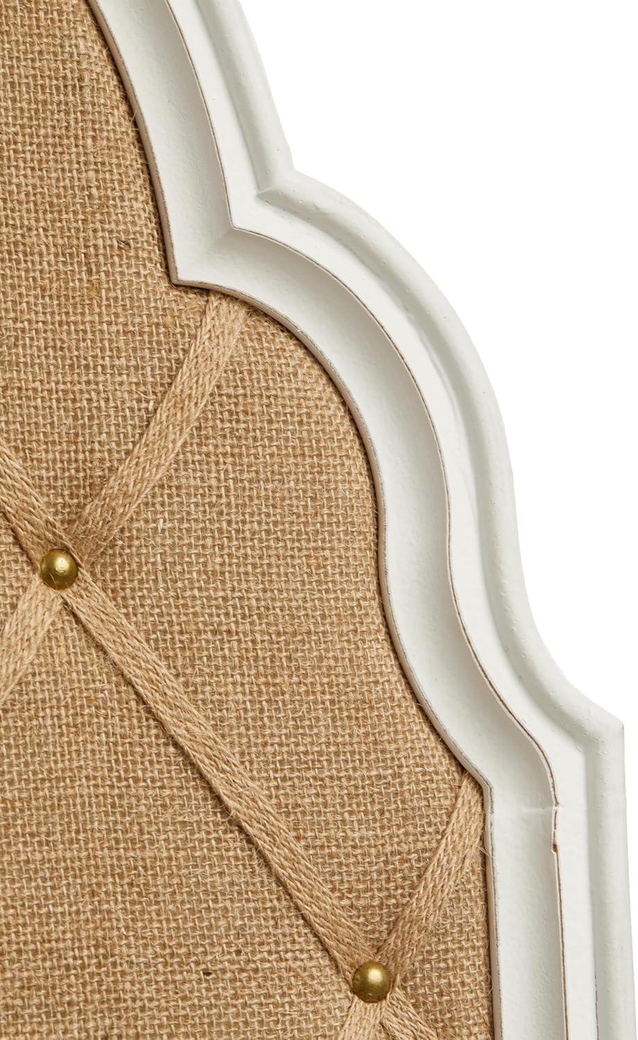 SOFE Arched Bulletin Board 36x24 Inches White Linen Frame