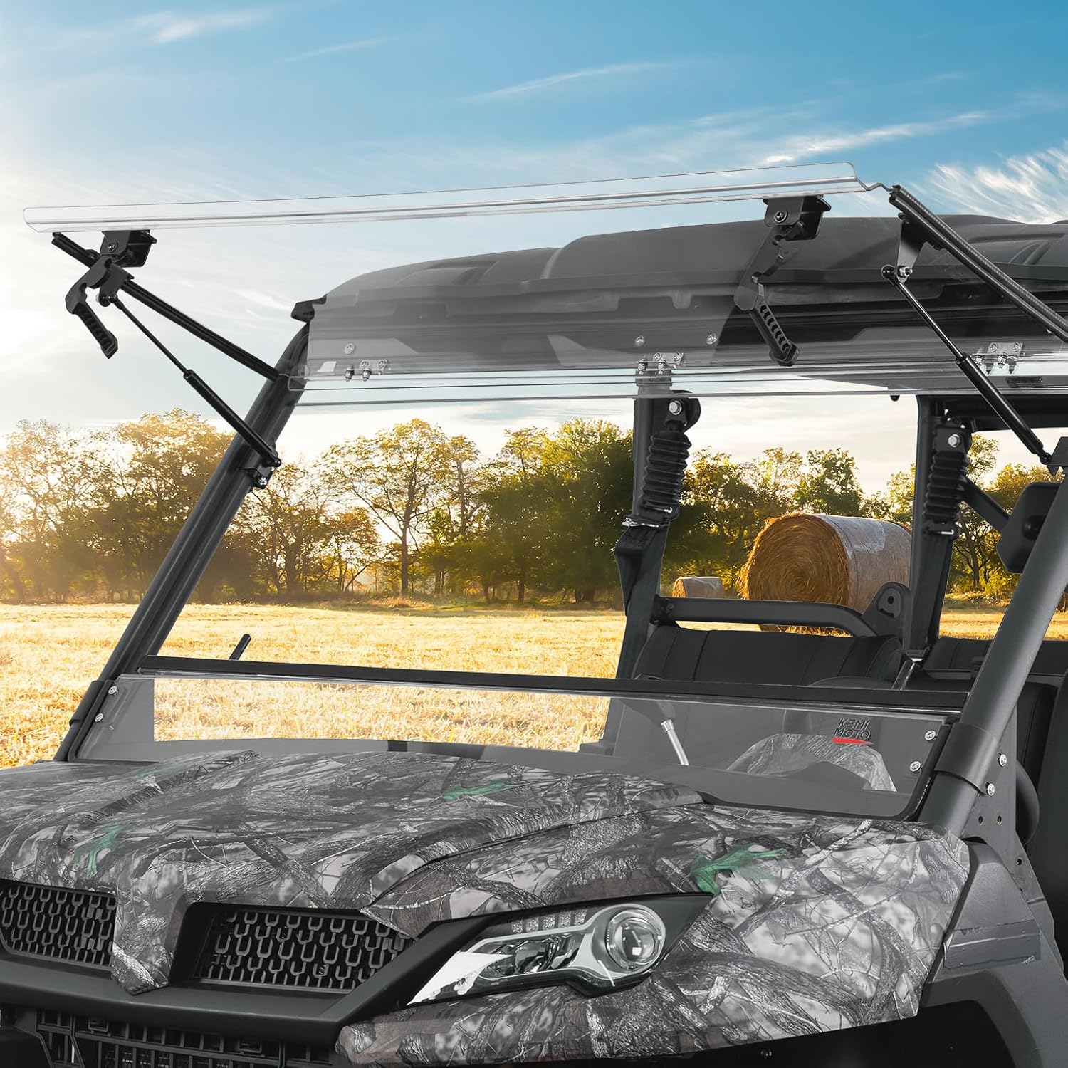 KEMIMOTO Flip Front Windshield for CFMOTO Uforce 1000 1000 XL