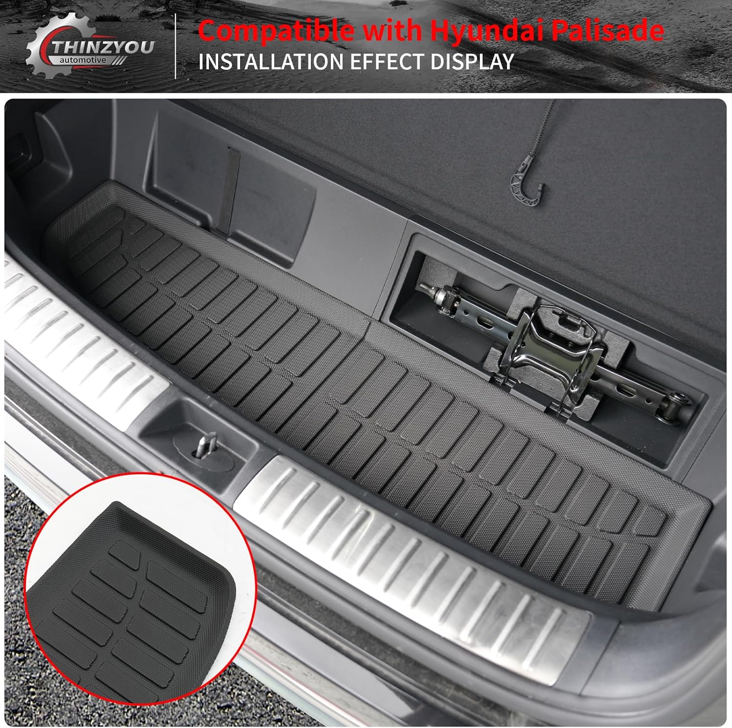 Thinzyou Lower Trunk Mat for Hyundai Palisade 2020-2025