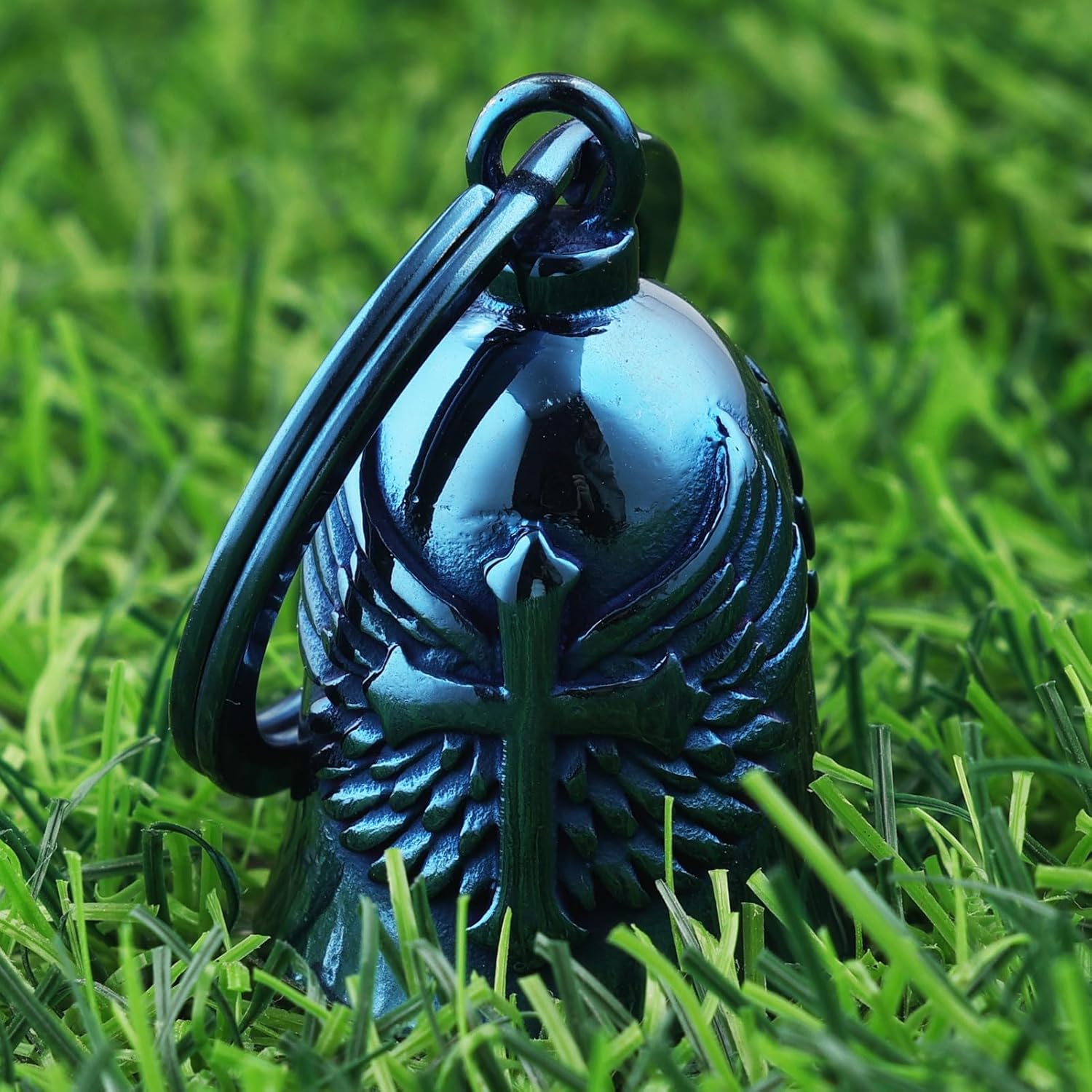 Motorcycle Cross Bell - Key Chain Biker Bells for Luck and Protection