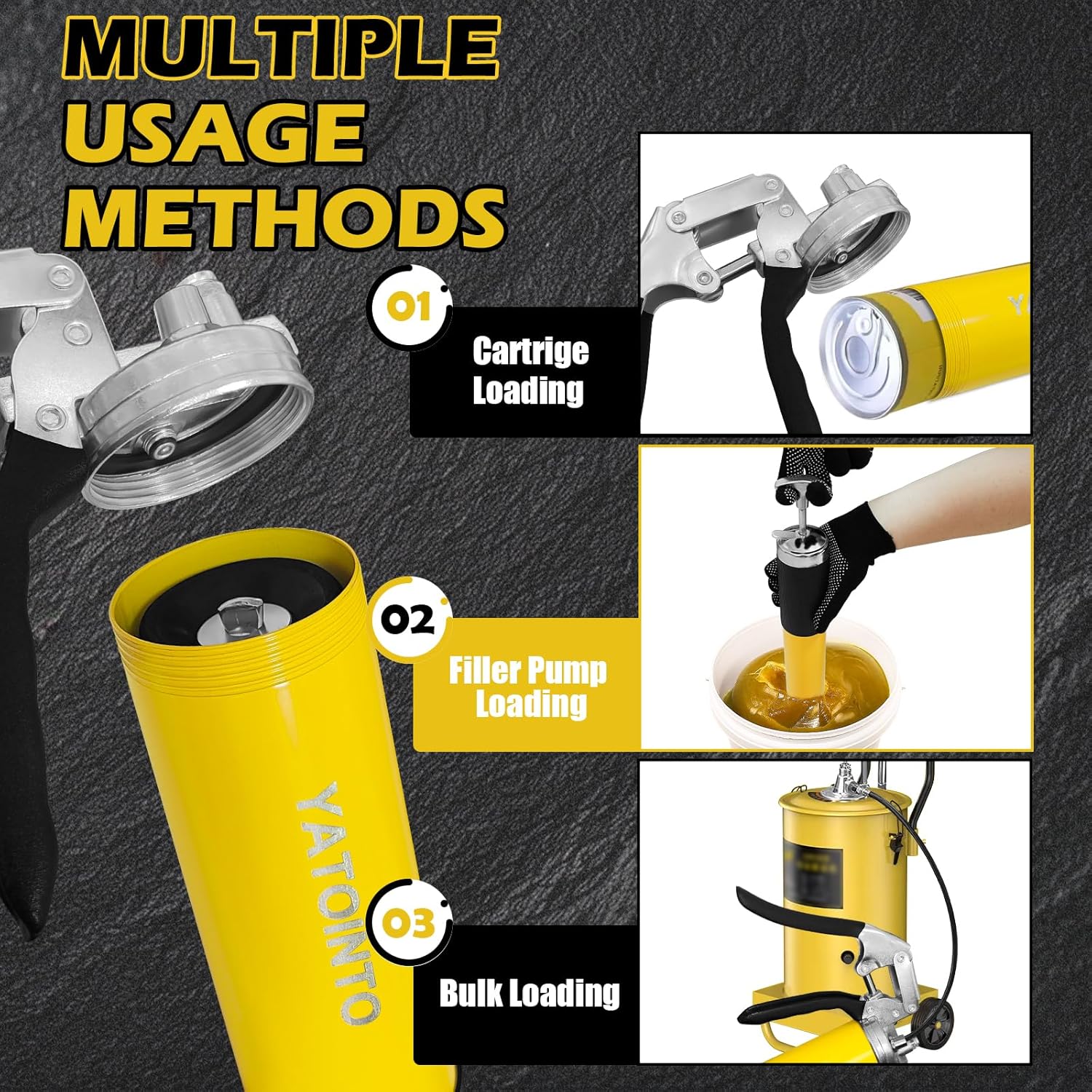 15 Pcs Versatile Grease Gun Kit with 7000 PSI Leak-Proof Spray