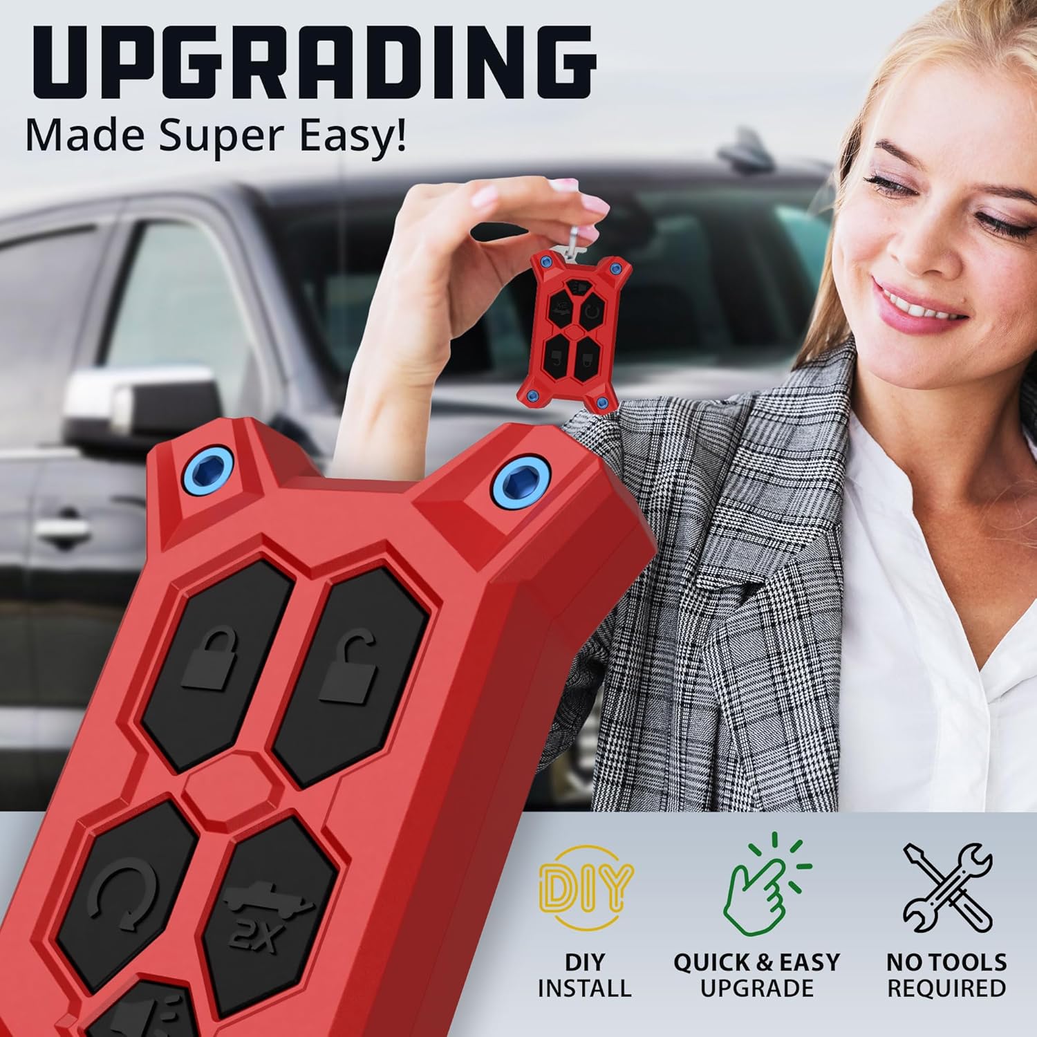 Chevy Key Fob Cover with Bottle Opener