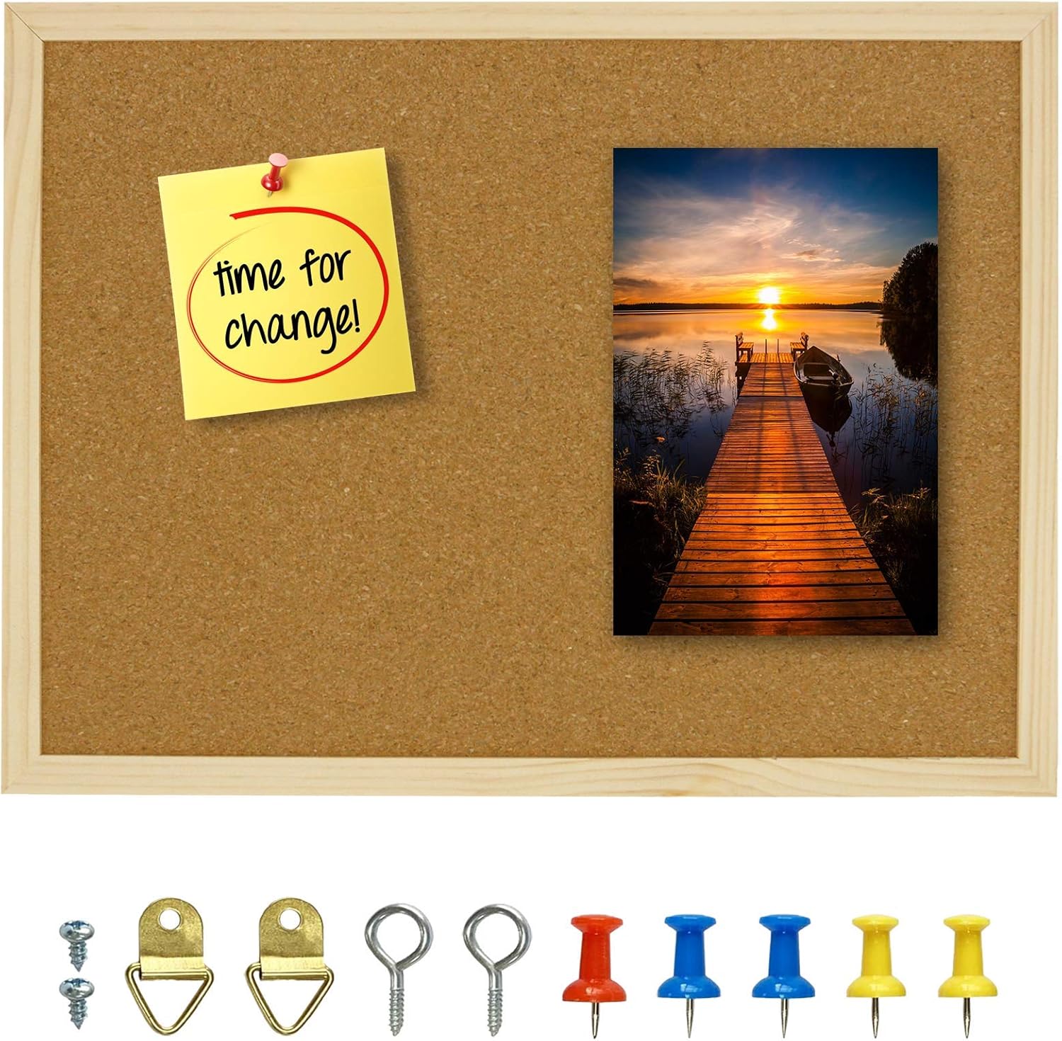 OWLKELA Cork Board 146x11 Notice Pin Board