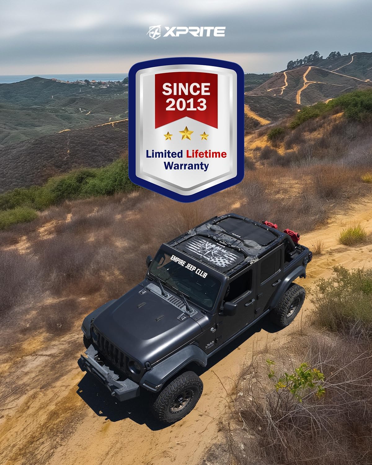 Xprite Adventure Sunshade for Jeep Wrangler JL 4 Door