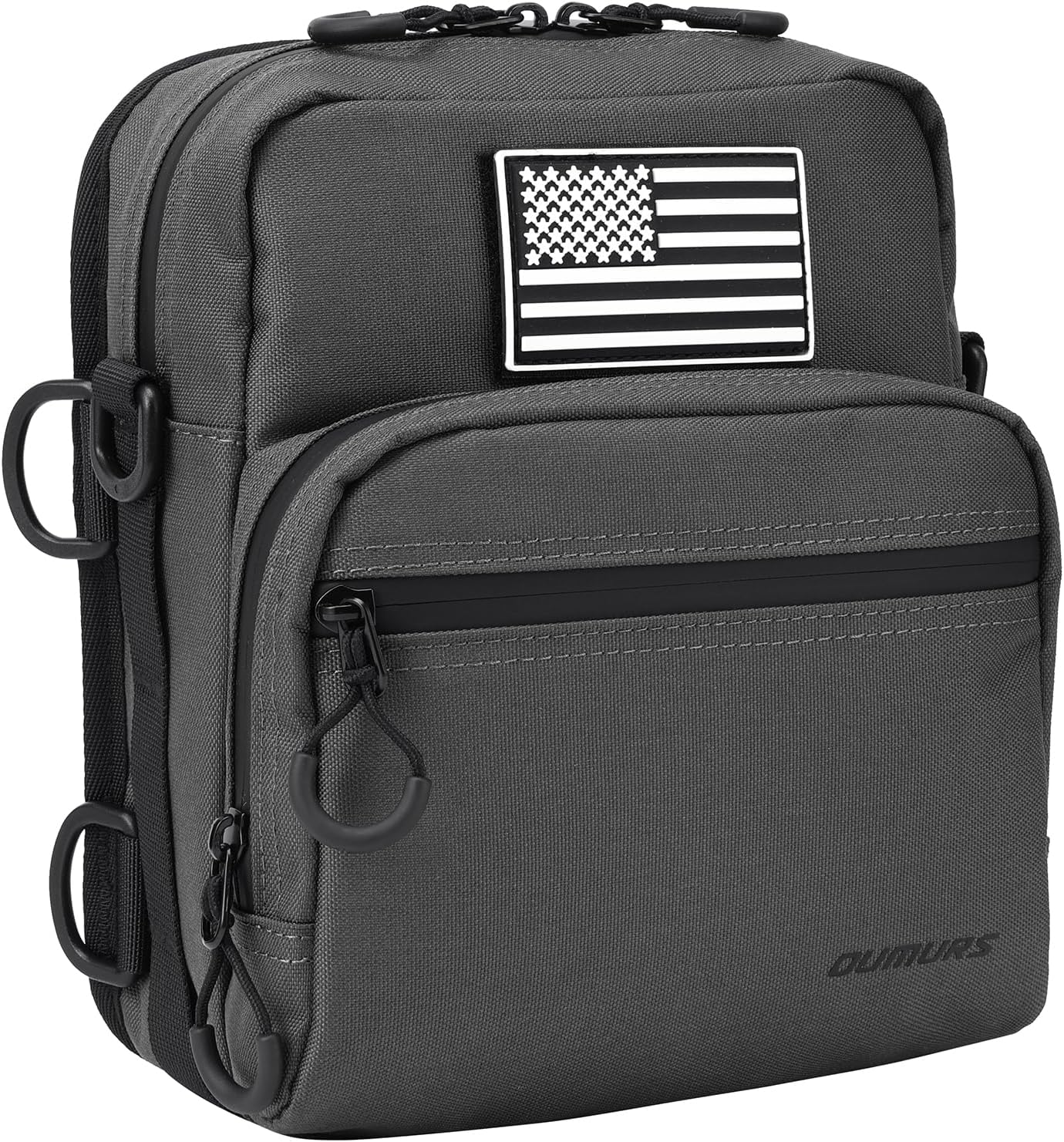 Oumurs Motorcycle Handlebar Bag with American Flag