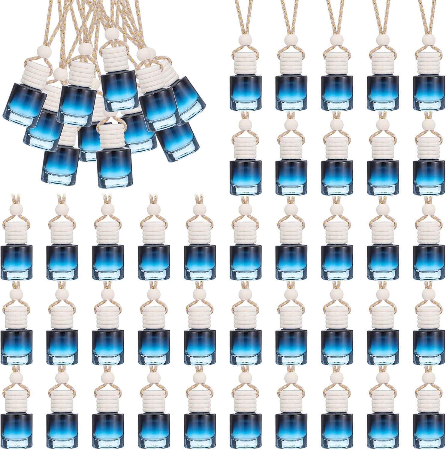 50 Pcs Cylinder Glass Air Freshener Bottles